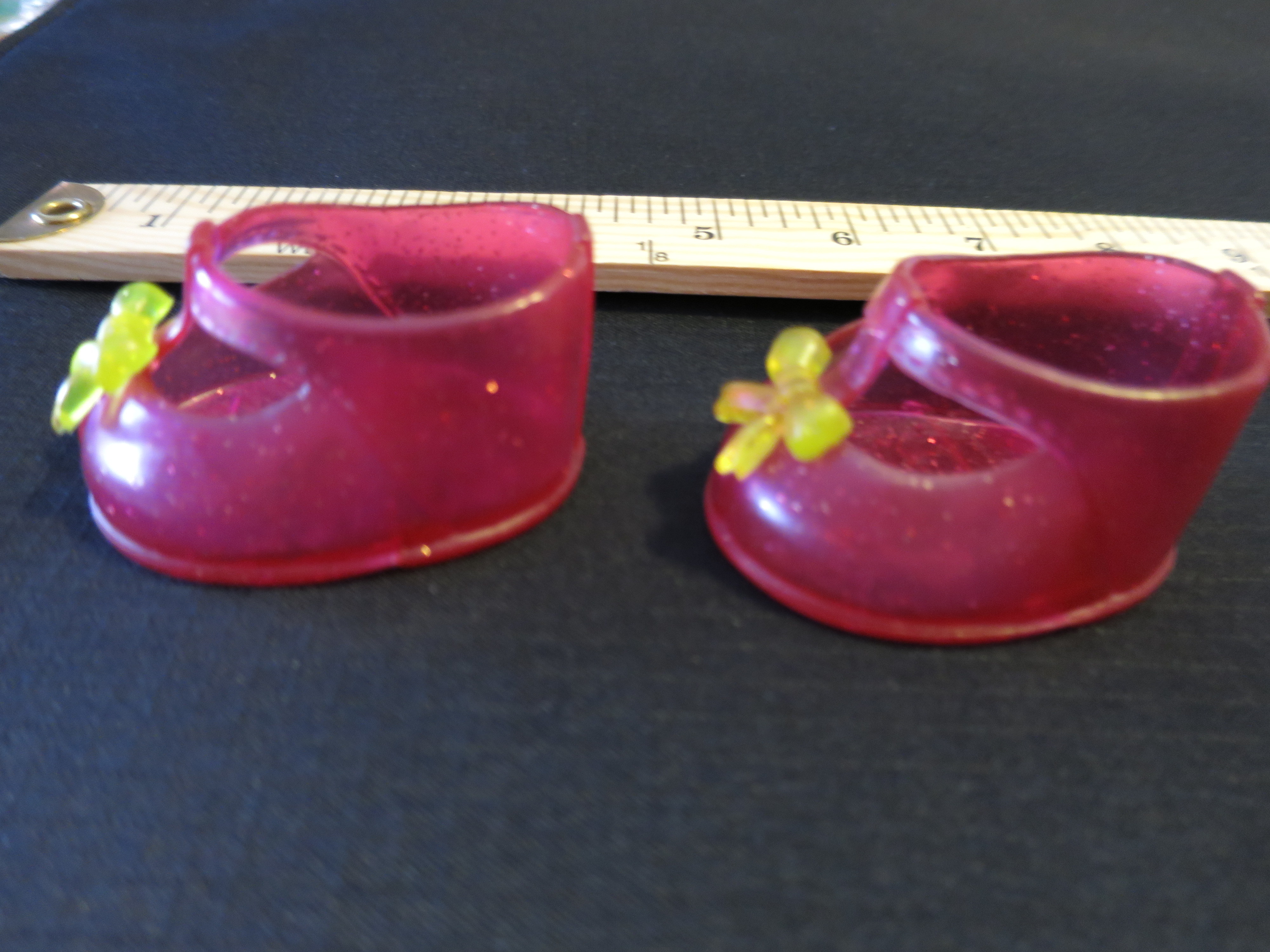 Doll Accessories Doll Shoes Mary Jane Fuchsia Pink with Sparkles