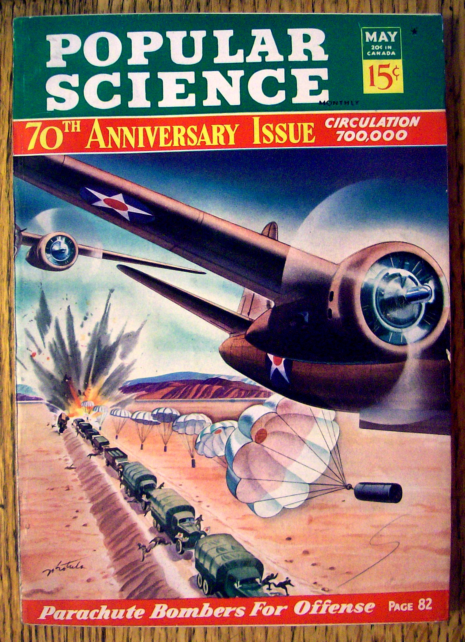 Popular Science Magazine-May 1942-Parachute Bombers