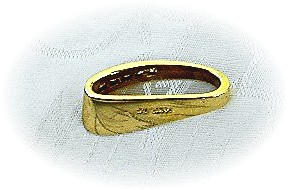 14K Gold  Diamond Omega Slide Pendant