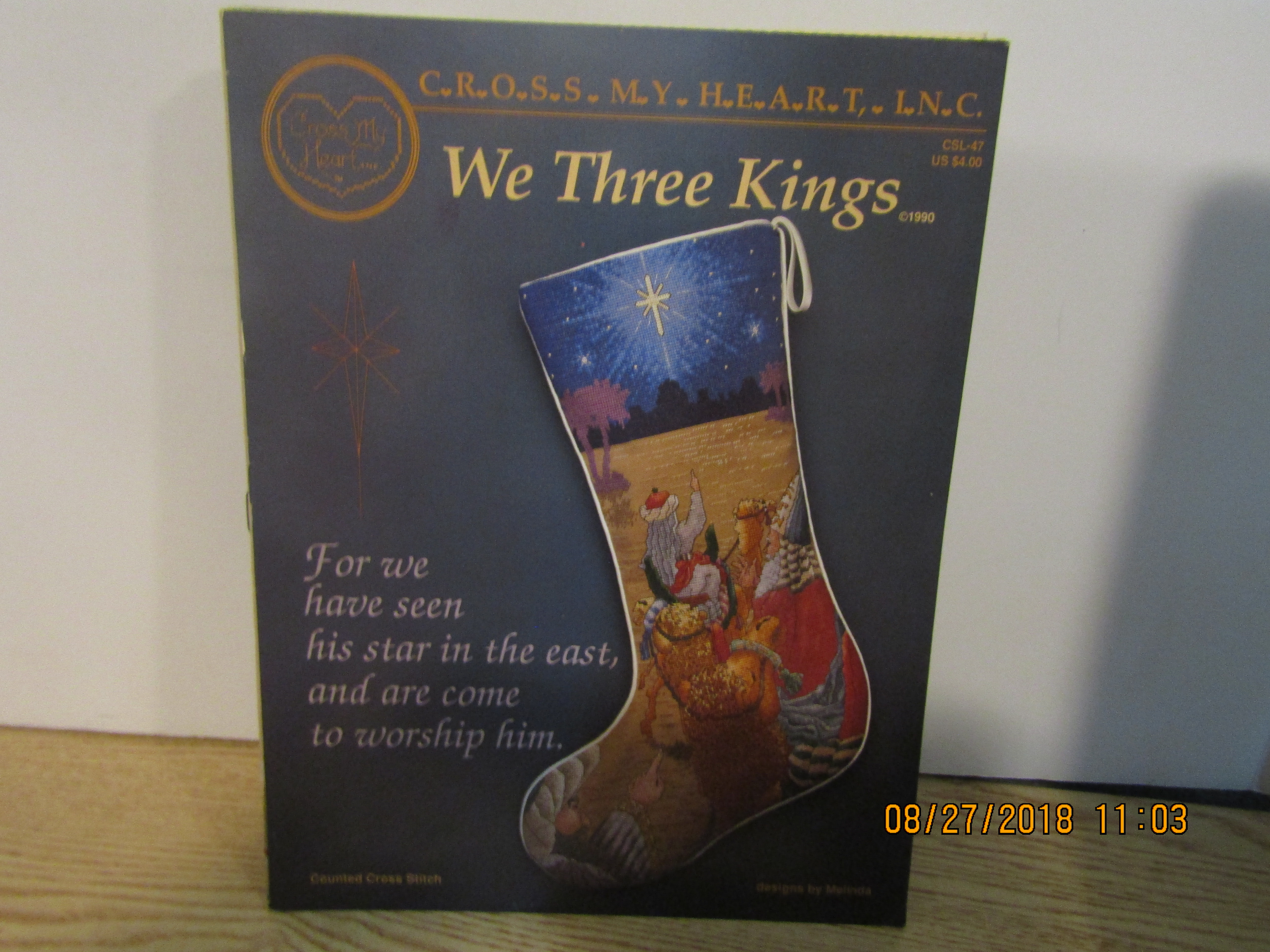 Cross My Heart Stocking  We Three Kings #csl47