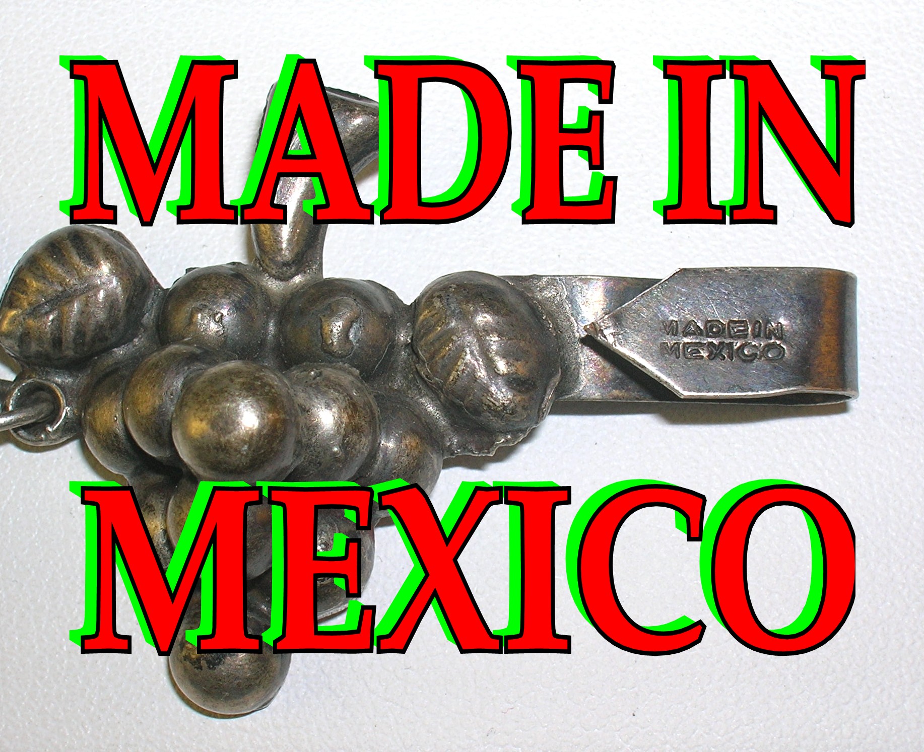 Silver Mexico Signed IC Grapes Necklace  Bracelet