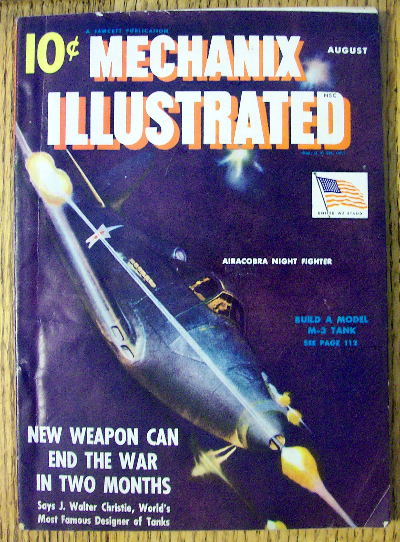 Mechanix Illustrated August 1942 Airacobra Fighter