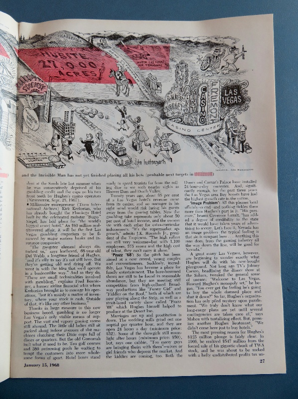 Newsweek Magazine January 15, 1968 Howard Hughes Puzzle