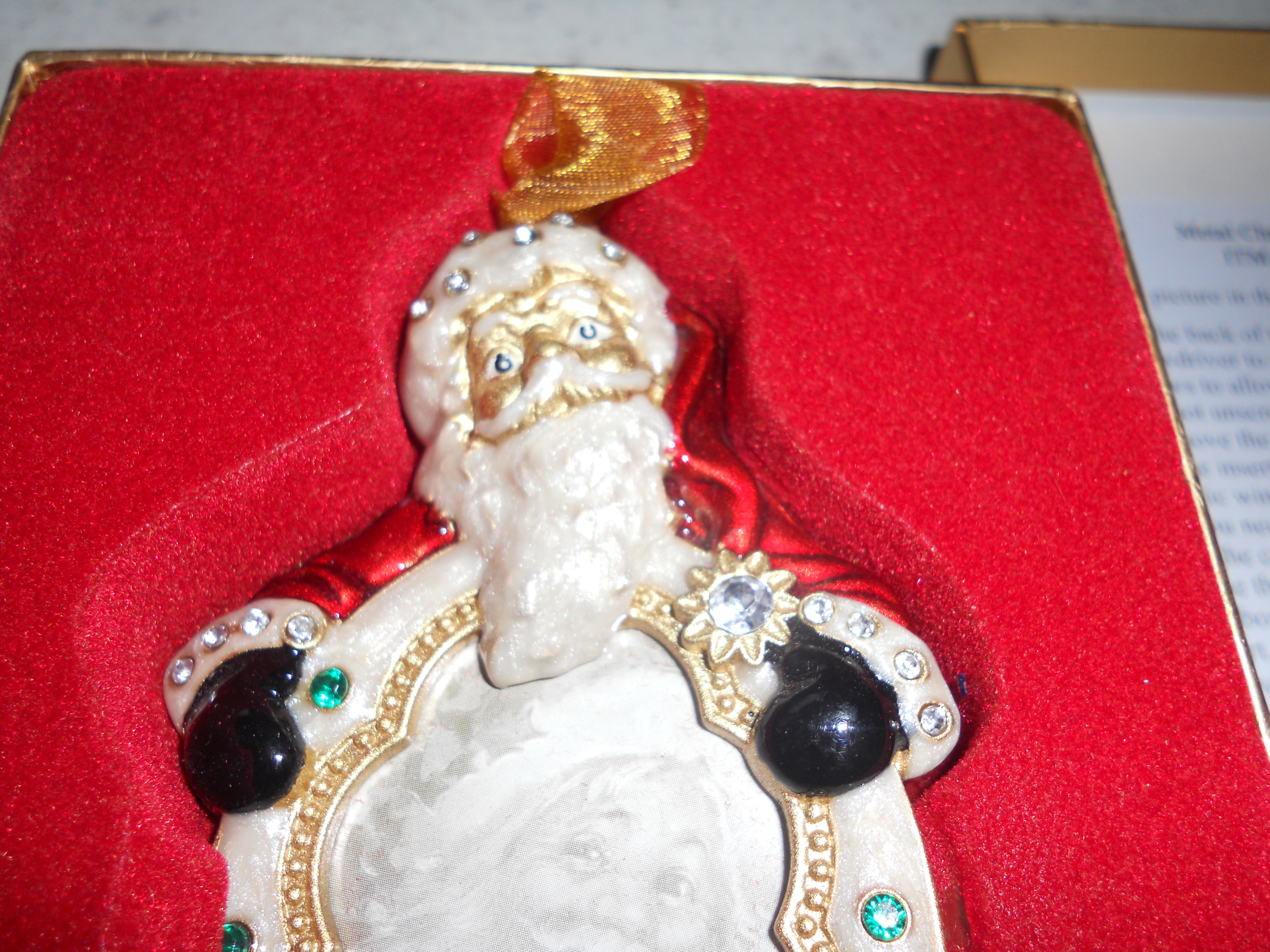 Santa Frame Ornament Merc Asia USA LTD NRFB