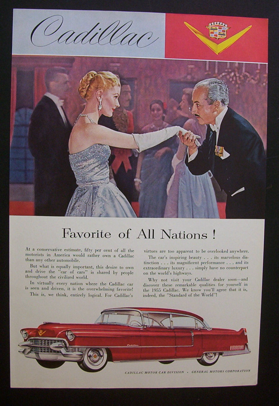 1955 Cadillac with a Man Kissing a Woman's Hand