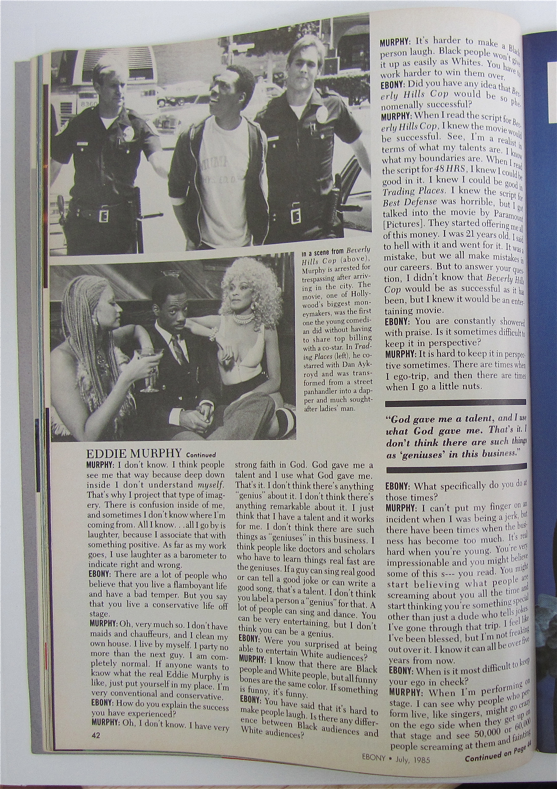 Ebony Magazine July 1985 Eddie Murphy/Marvin Gaye