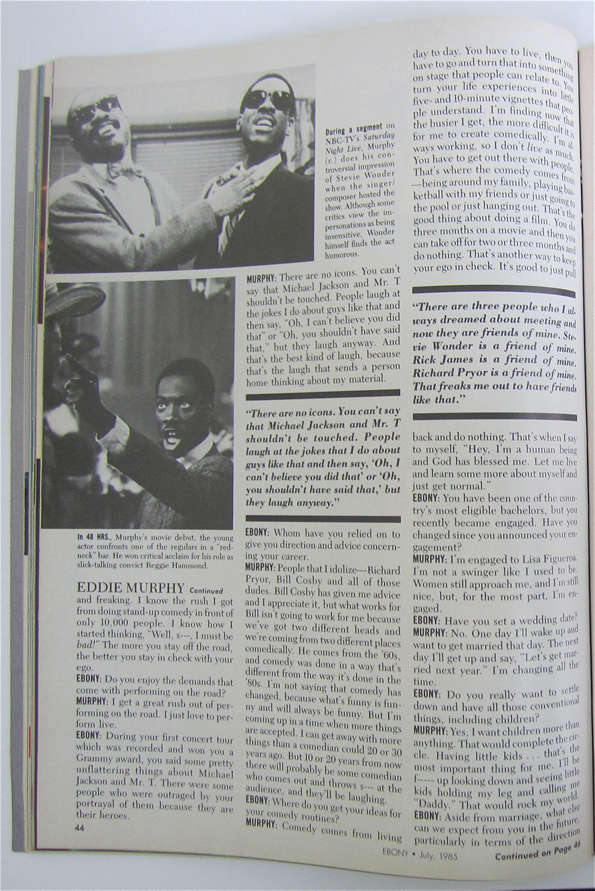 Ebony Magazine July 1985 Eddie Murphy/Marvin Gaye
