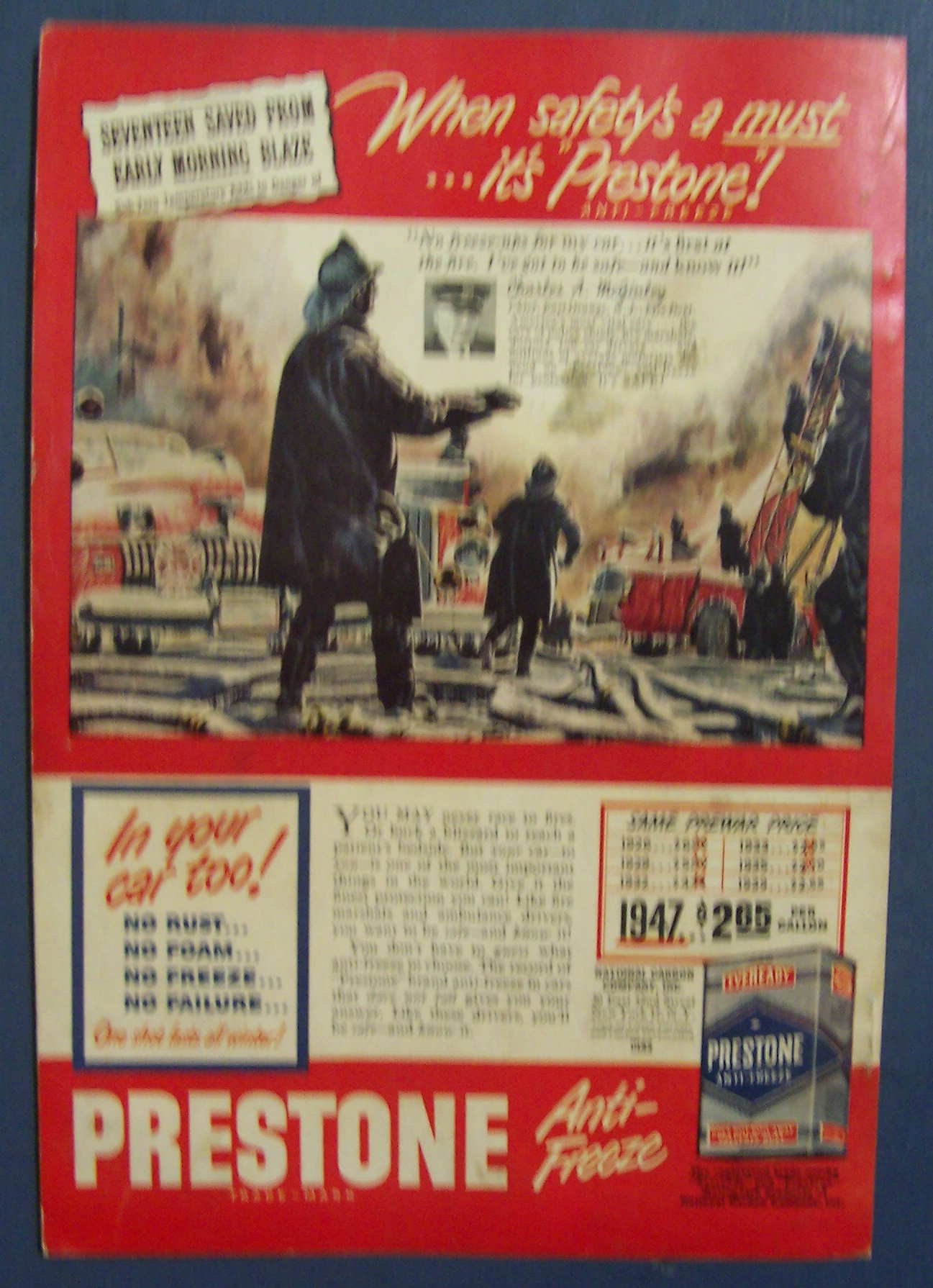 1947  Prestone  Anti - Freeze