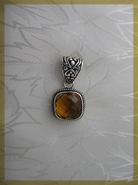 Pendant Sterling Silver Golden CITRINE