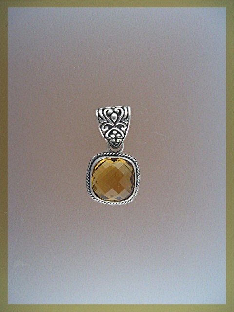 Pendant Sterling Silver Golden CITRINE