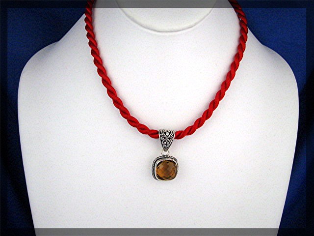 Pendant Sterling Silver Golden CITRINE