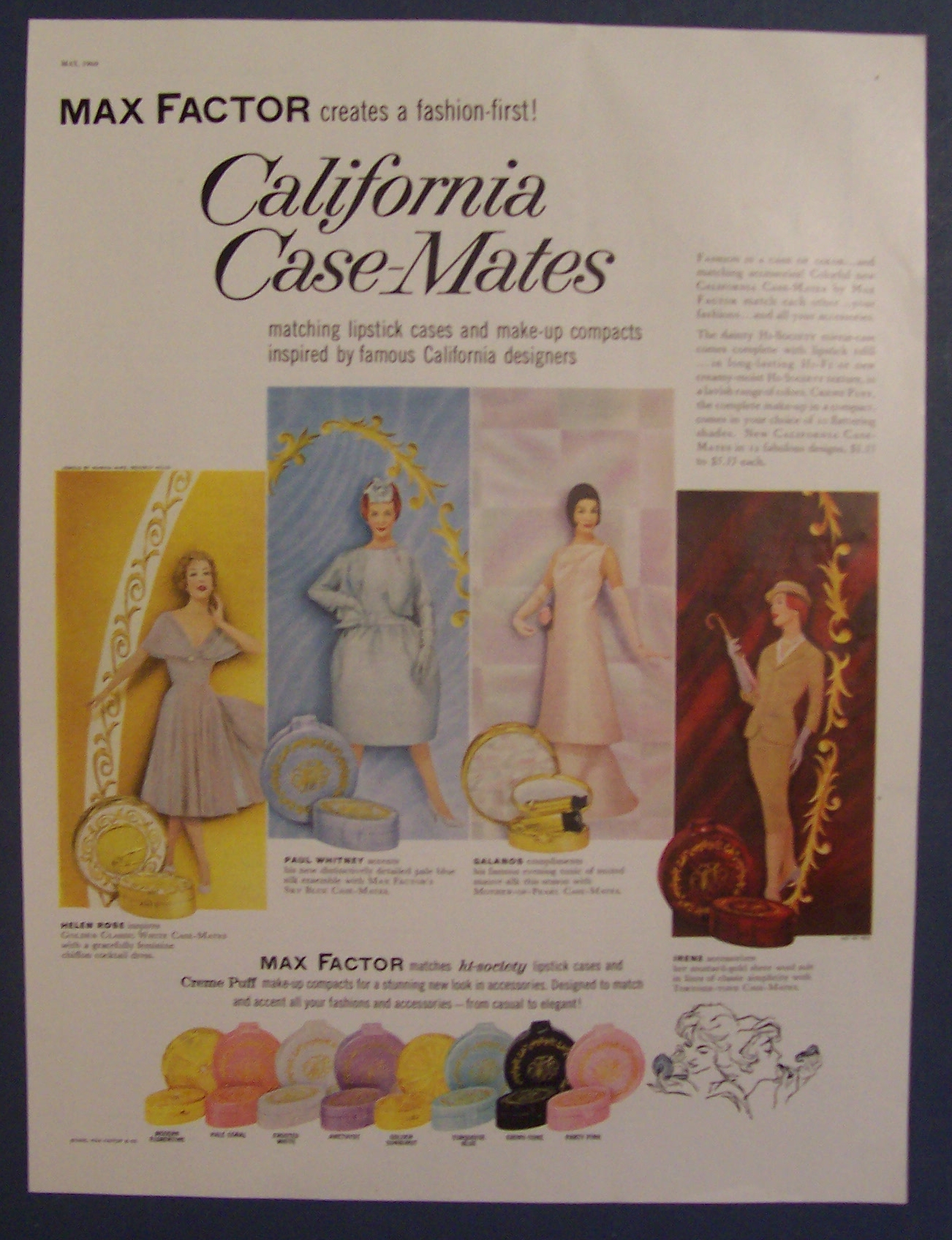 1960  Max  Factor  California  Case - Mates
