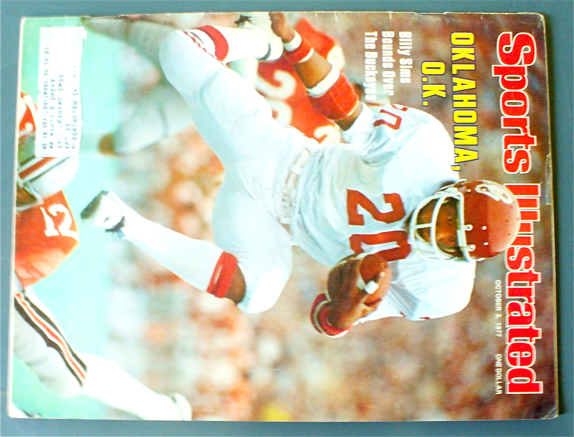 Sports Illustrated October 3, 1977 Billy Sims