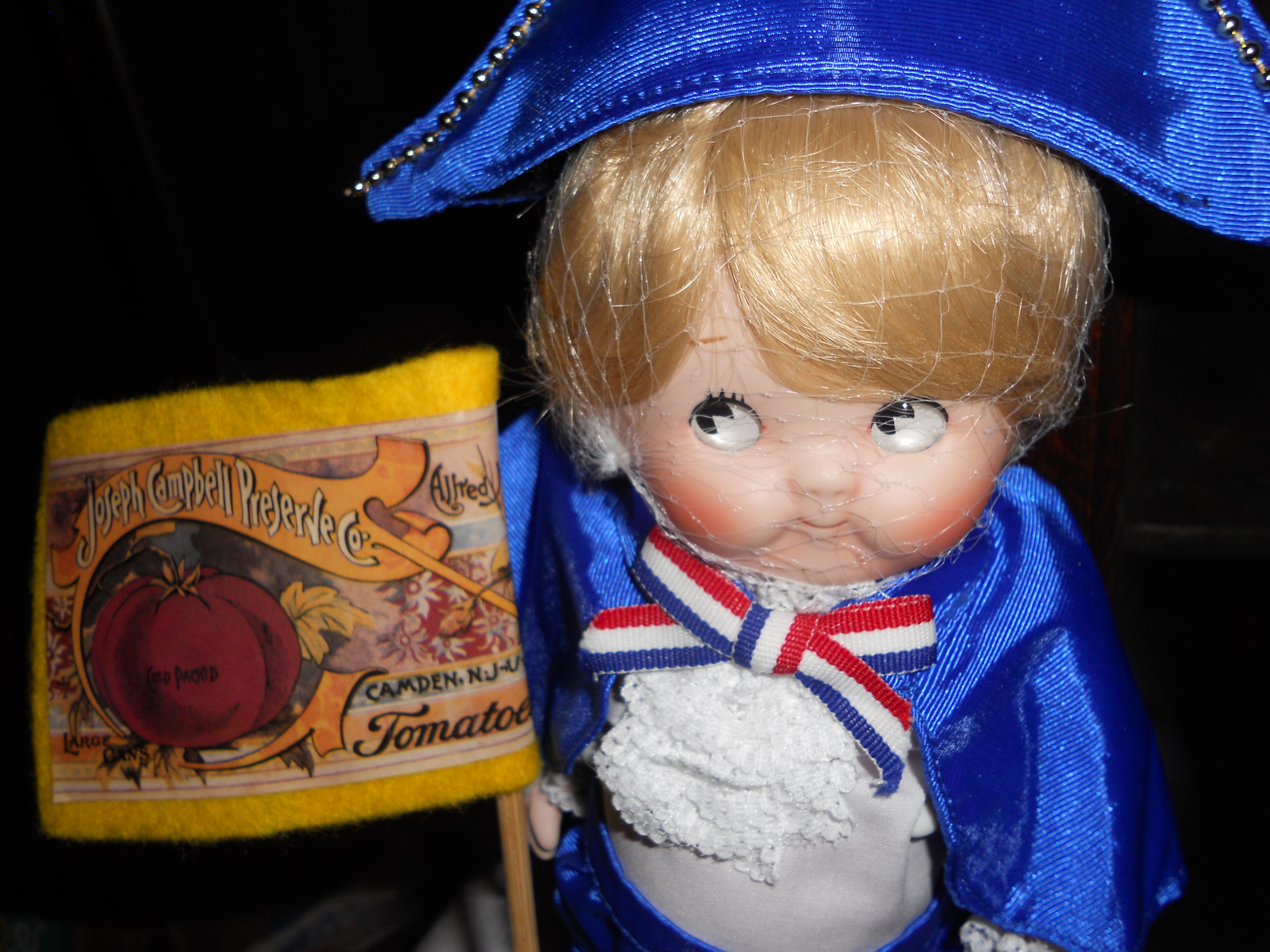 Campbell Soup Kid Doll George Washington 1994 Soup Can Box