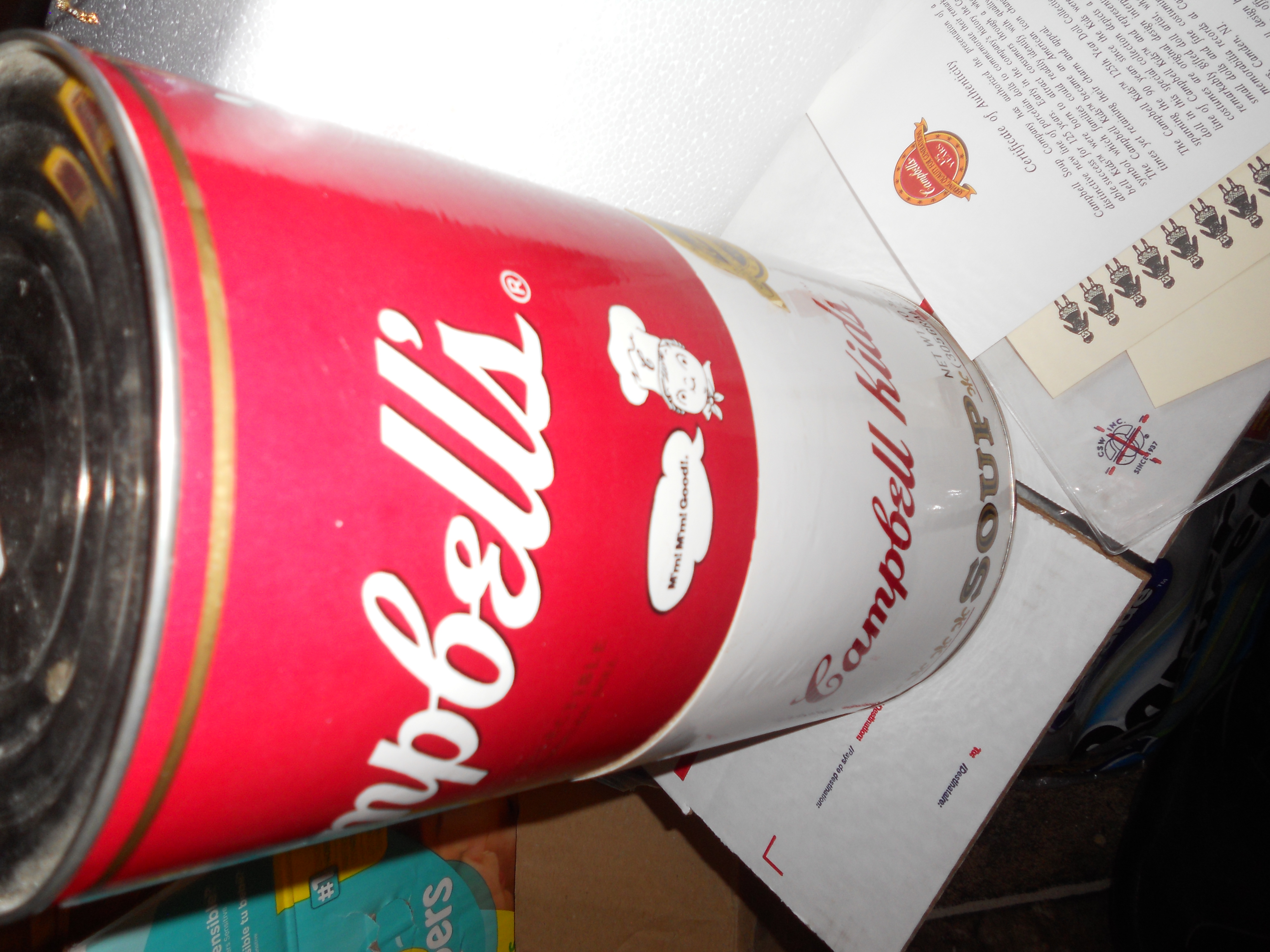 Campbell Soup Kid Doll George Washington 1994 Soup Can Box