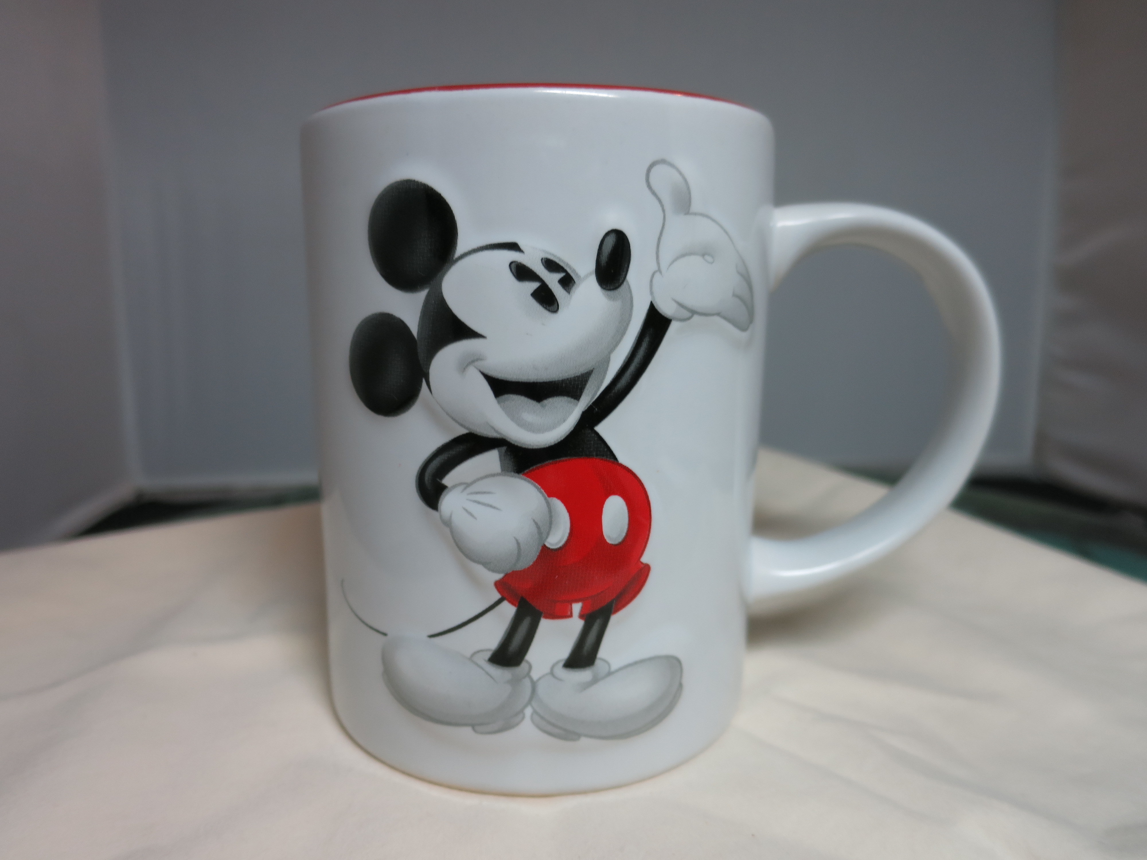 Disney Mickey Mouse Jerry Leigh Cup Mug 3D black white and red