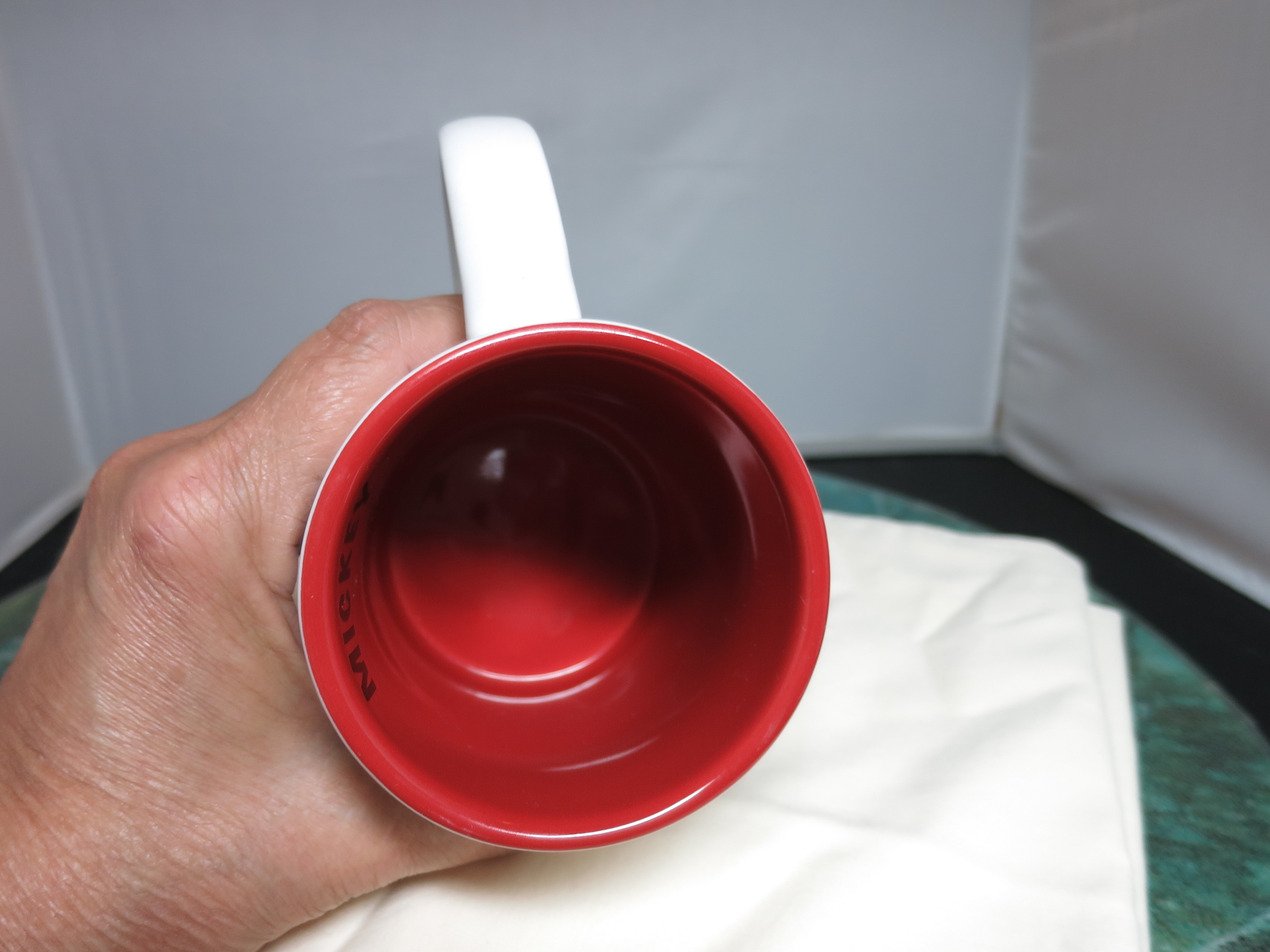 Disney Mickey Mouse Jerry Leigh Cup Mug 3D black white and red