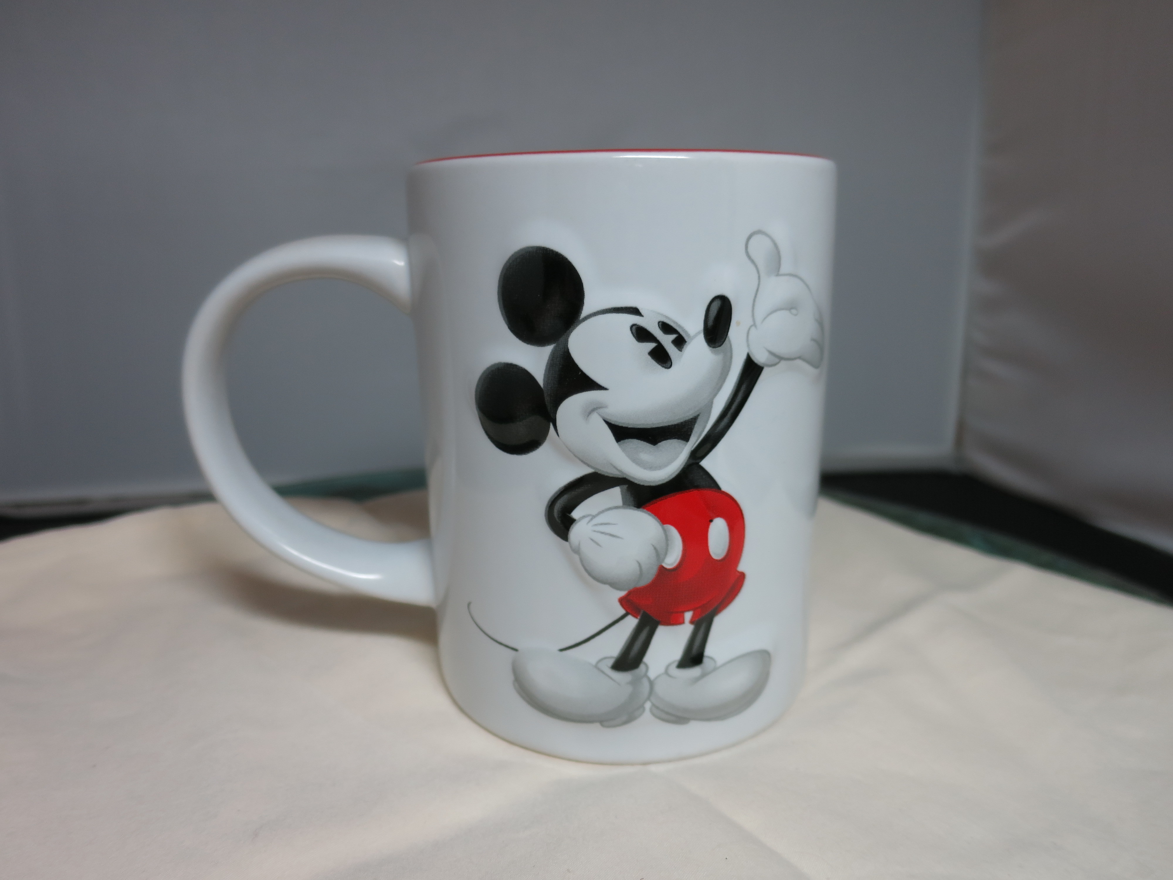 Disney Mickey Mouse Jerry Leigh Cup Mug 3D black white and red
