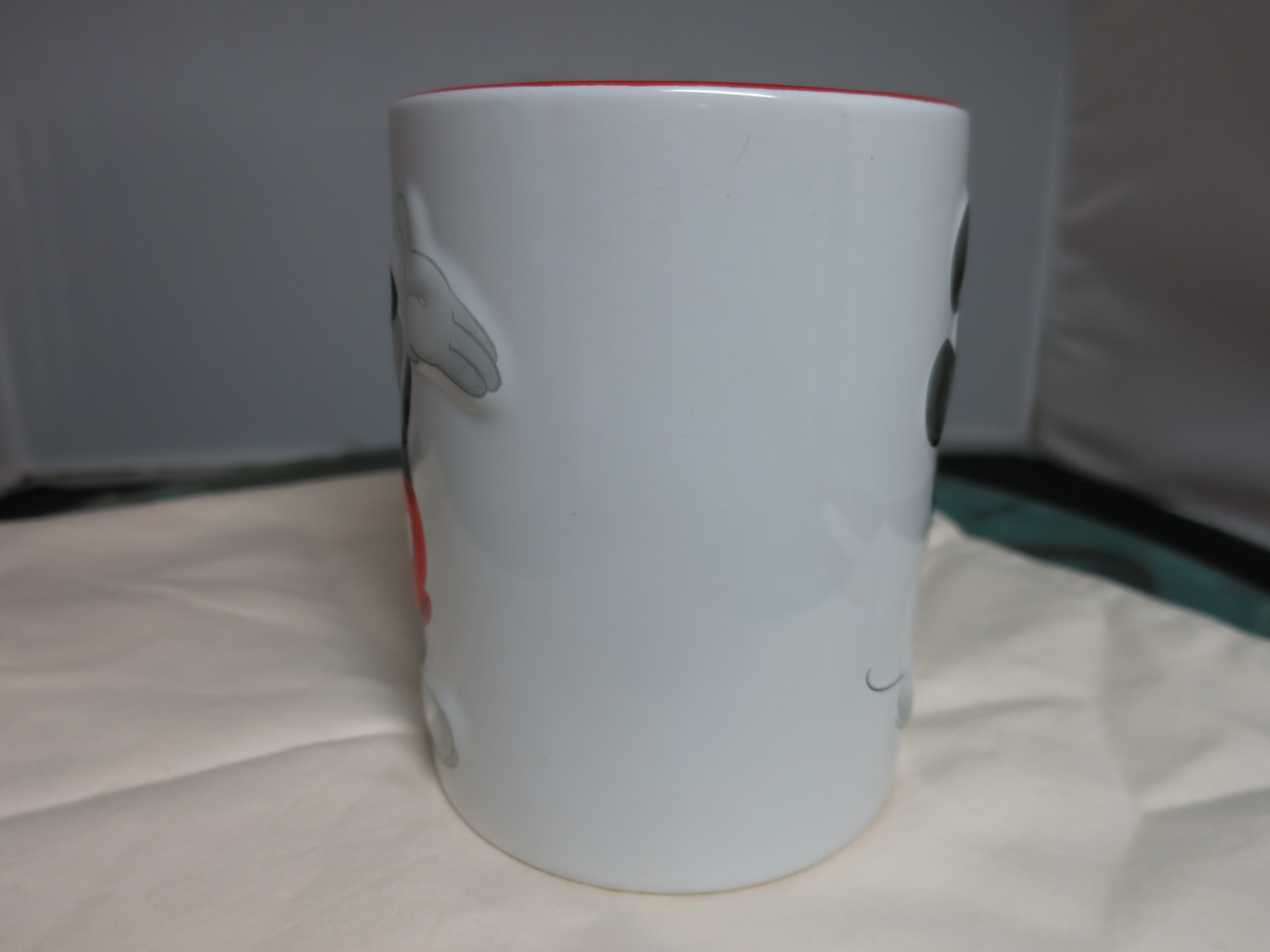 Disney Mickey Mouse Jerry Leigh Cup Mug 3D black white and red