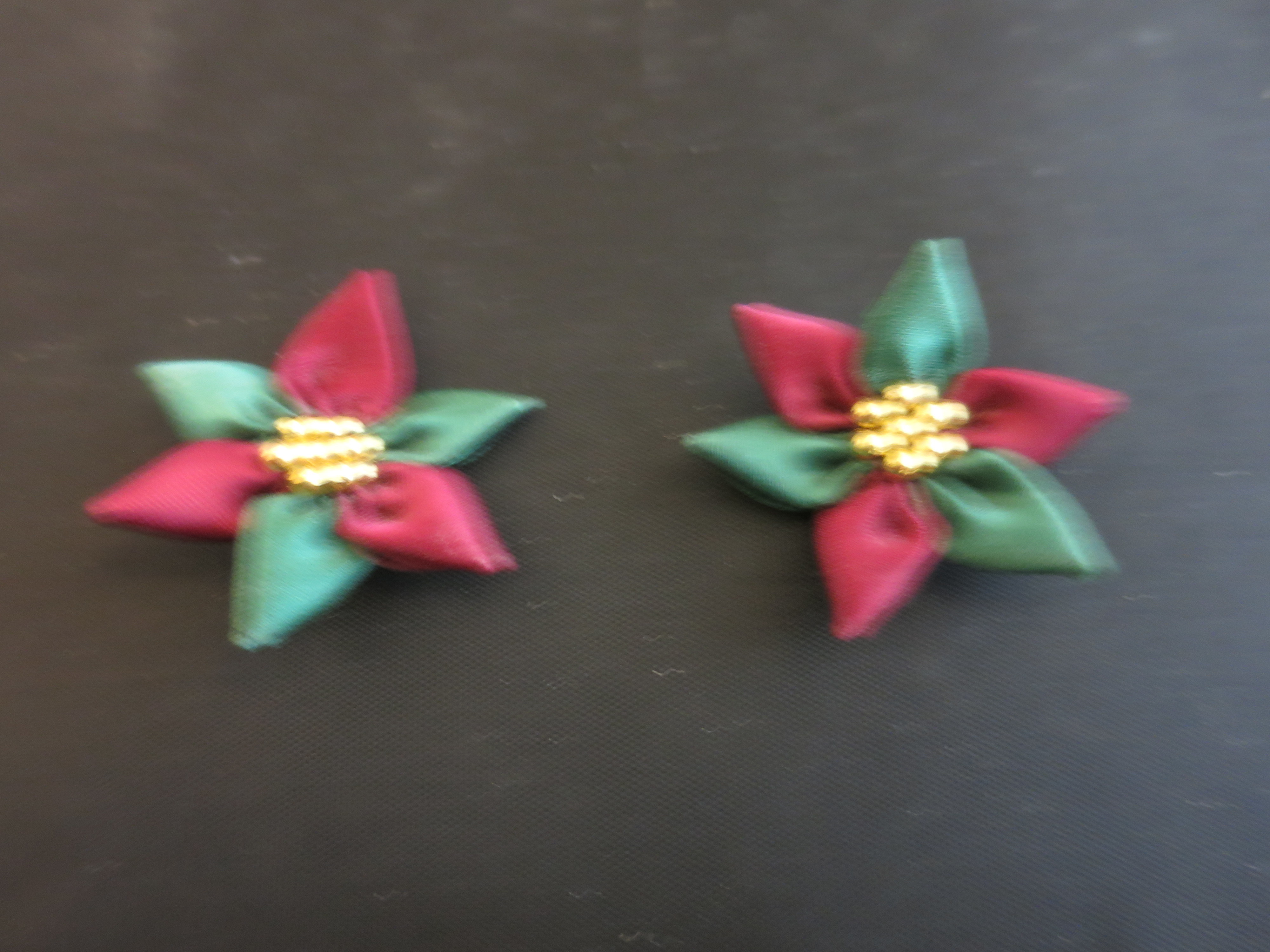 Hand Crafted Christmas Flowers for appliqué and crafting