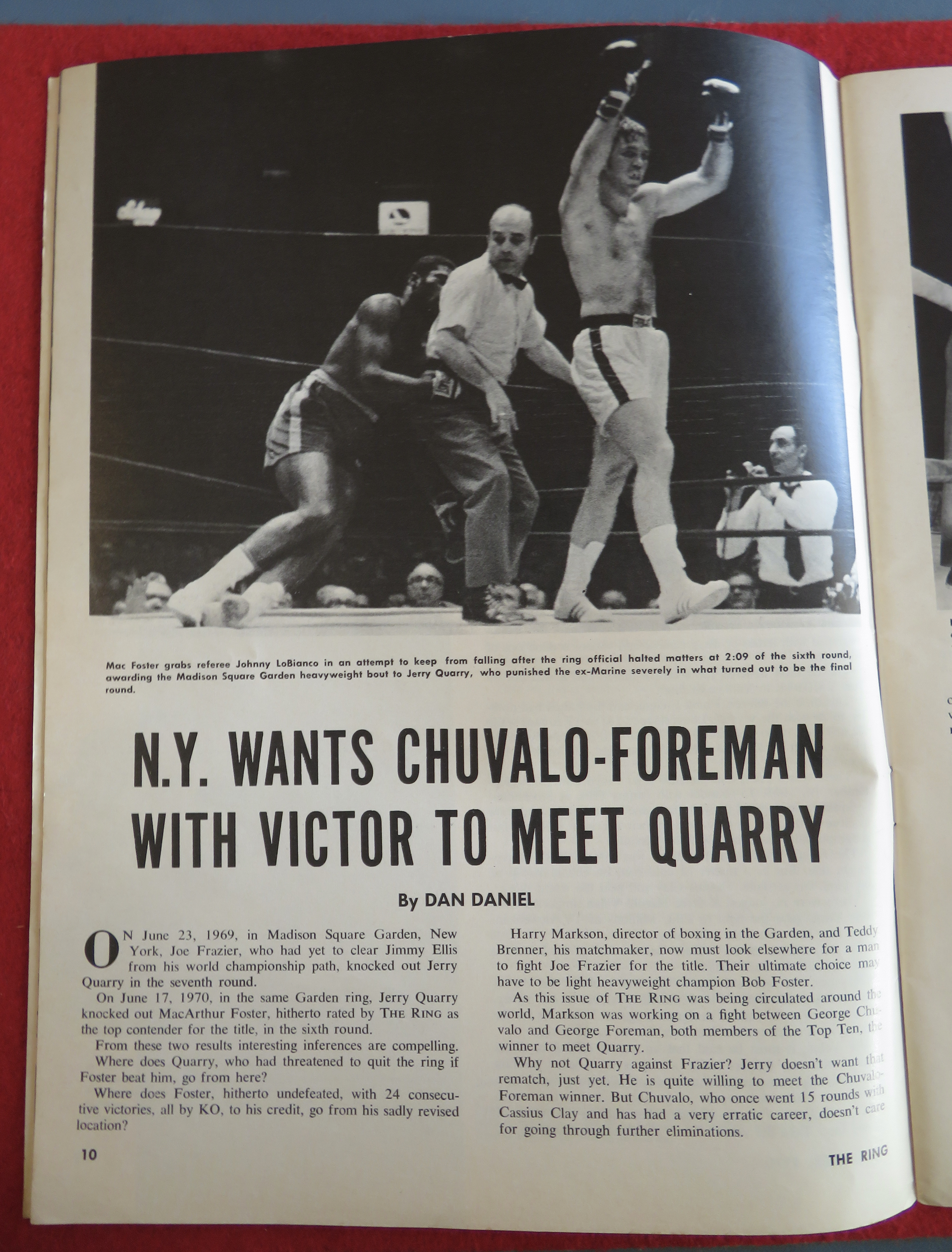 Ring Magazine September 1970 Mac Foster/Jerry Quarry