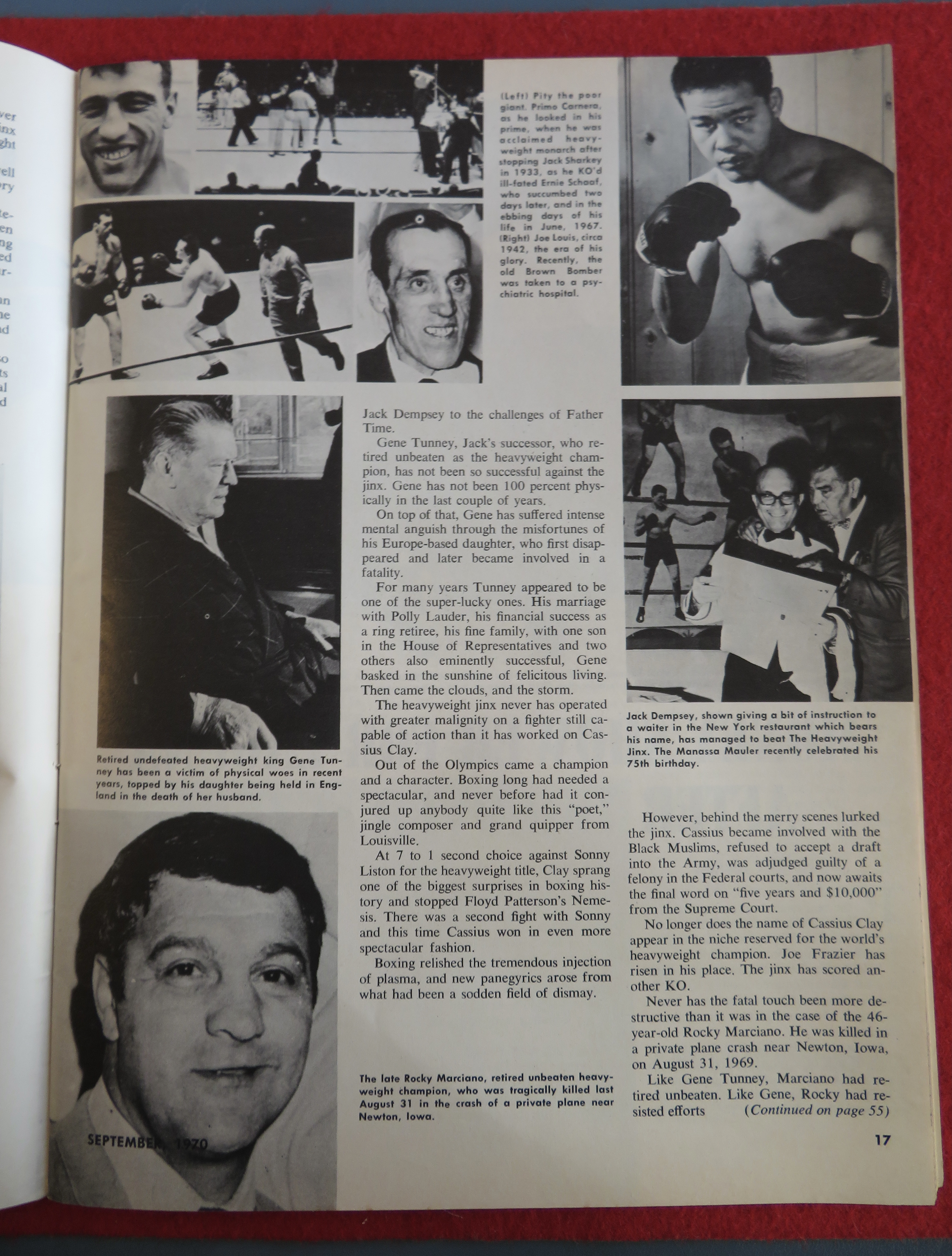 Ring Magazine September 1970 Mac Foster/Jerry Quarry