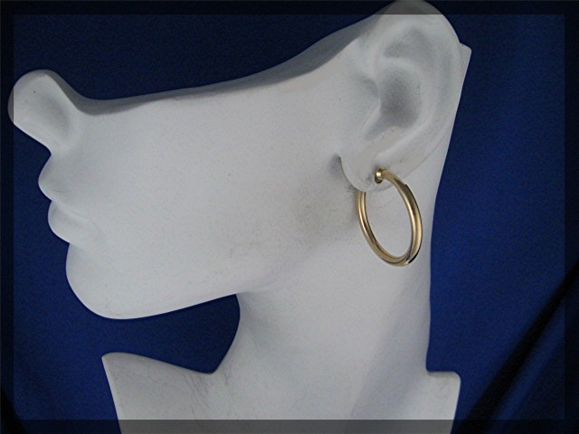 Earrings Hoop 14K Spring Clip Gold USA