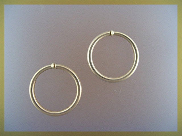 Earrings Hoop 14K Spring Clip Gold USA