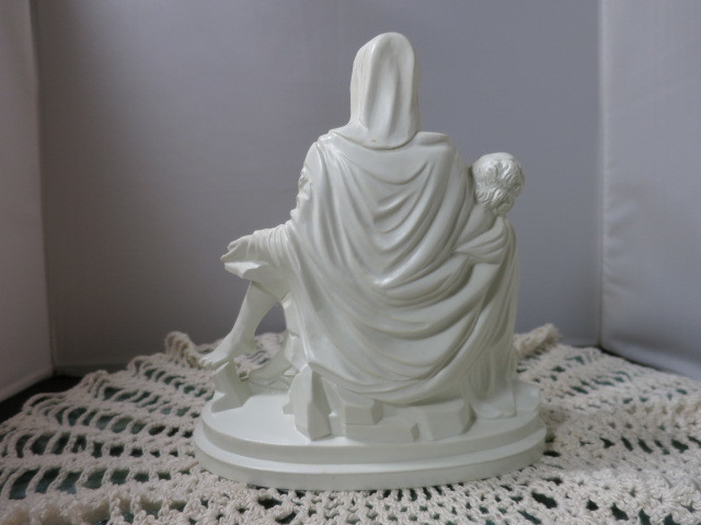 Vintage Plastic Pieta Statue Figurine
