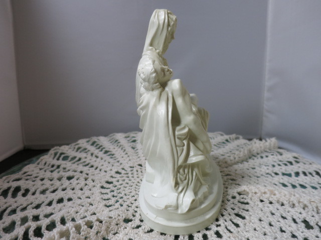Vintage Plastic Pieta Statue Figurine