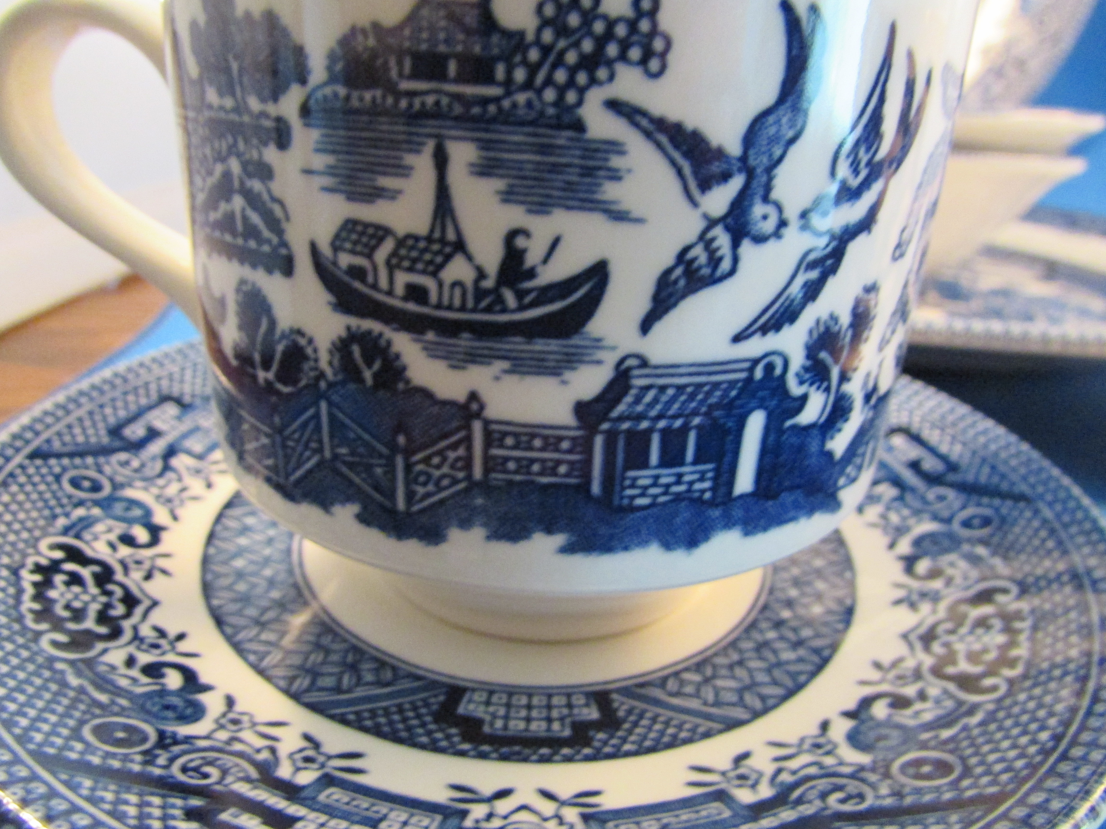 Two Table Sets of Blue Willow Dishes
