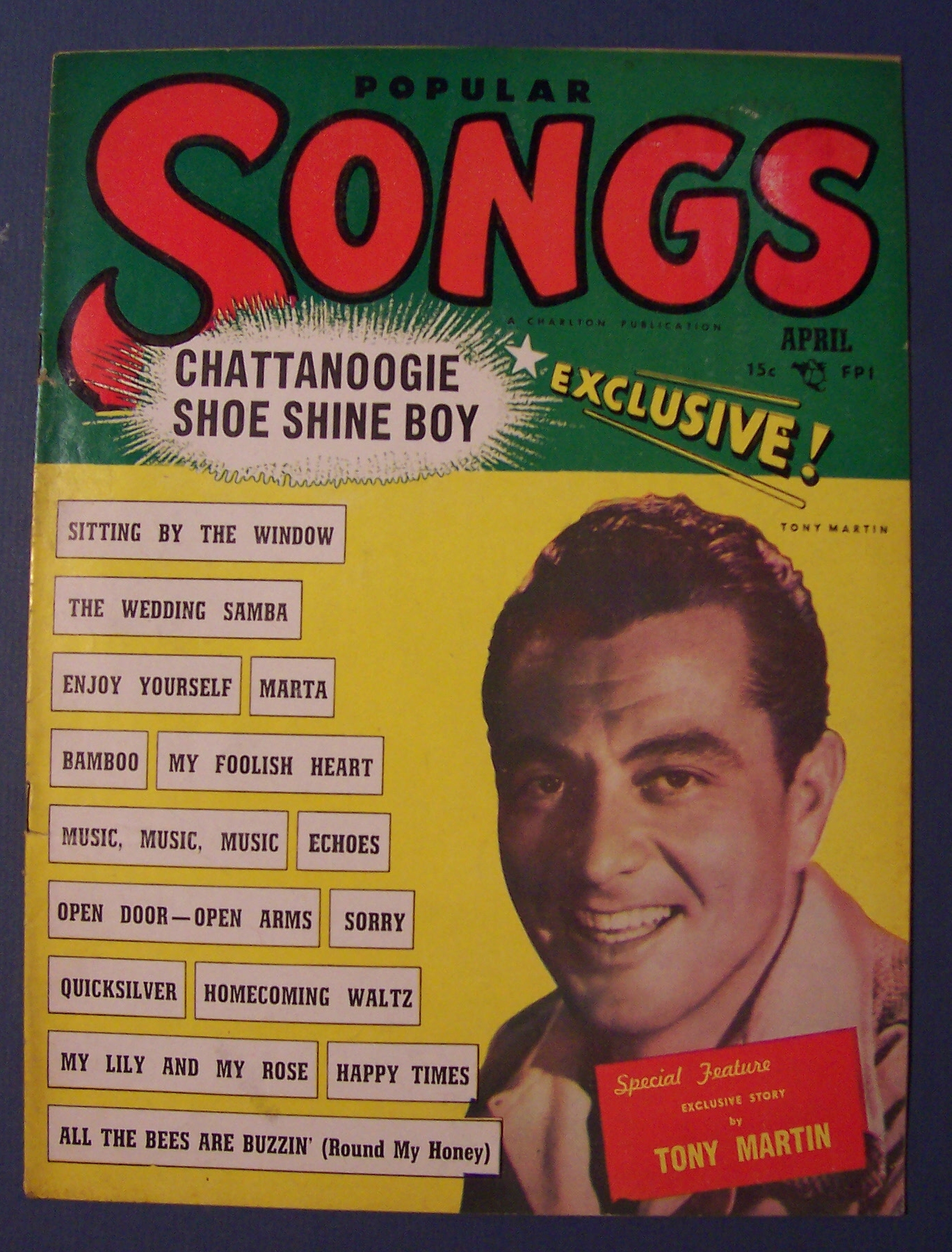 Popular Songs Magazine - April 1950 - Tony Martin Cover