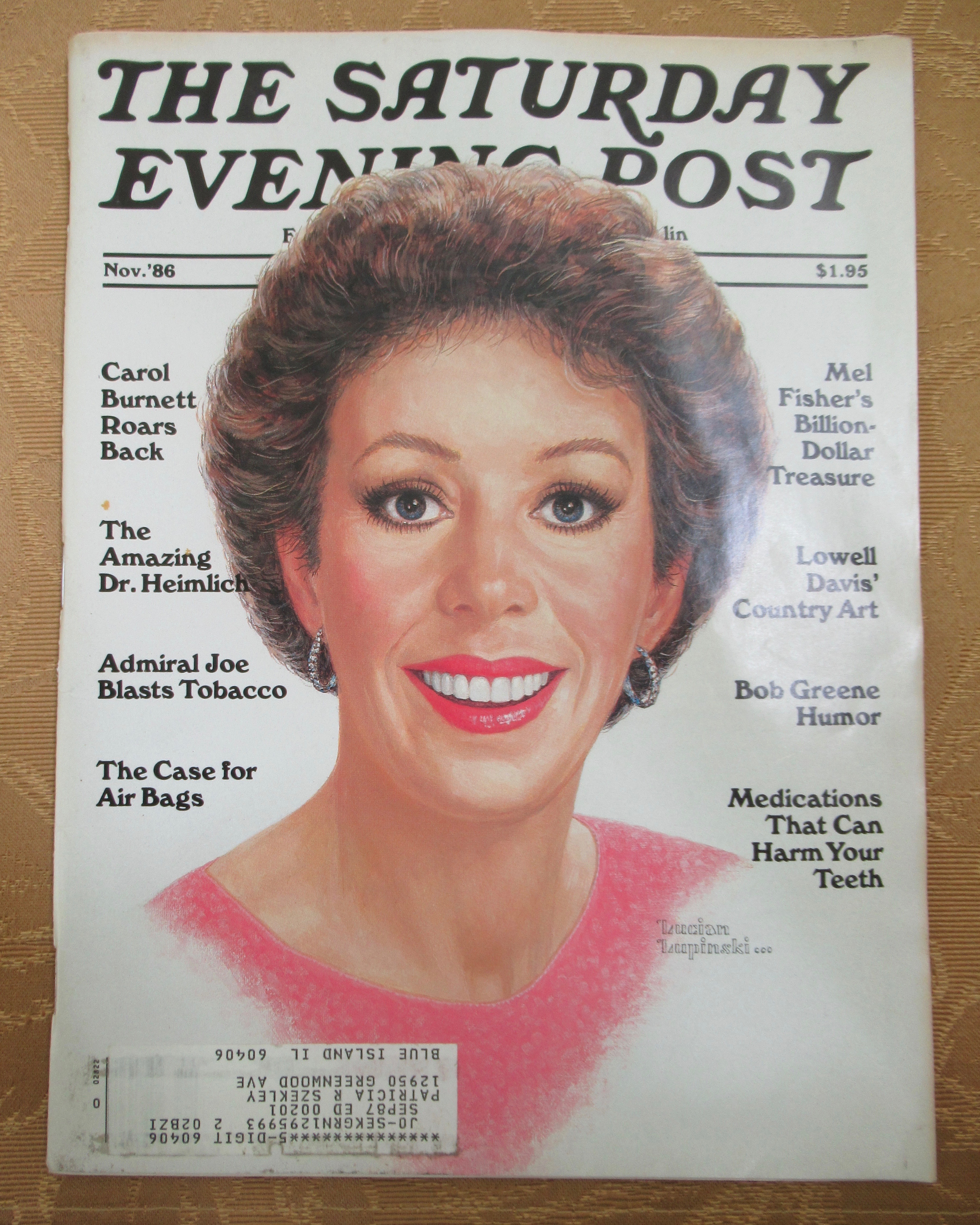 Saturday Evening Post Magazine November 1986
