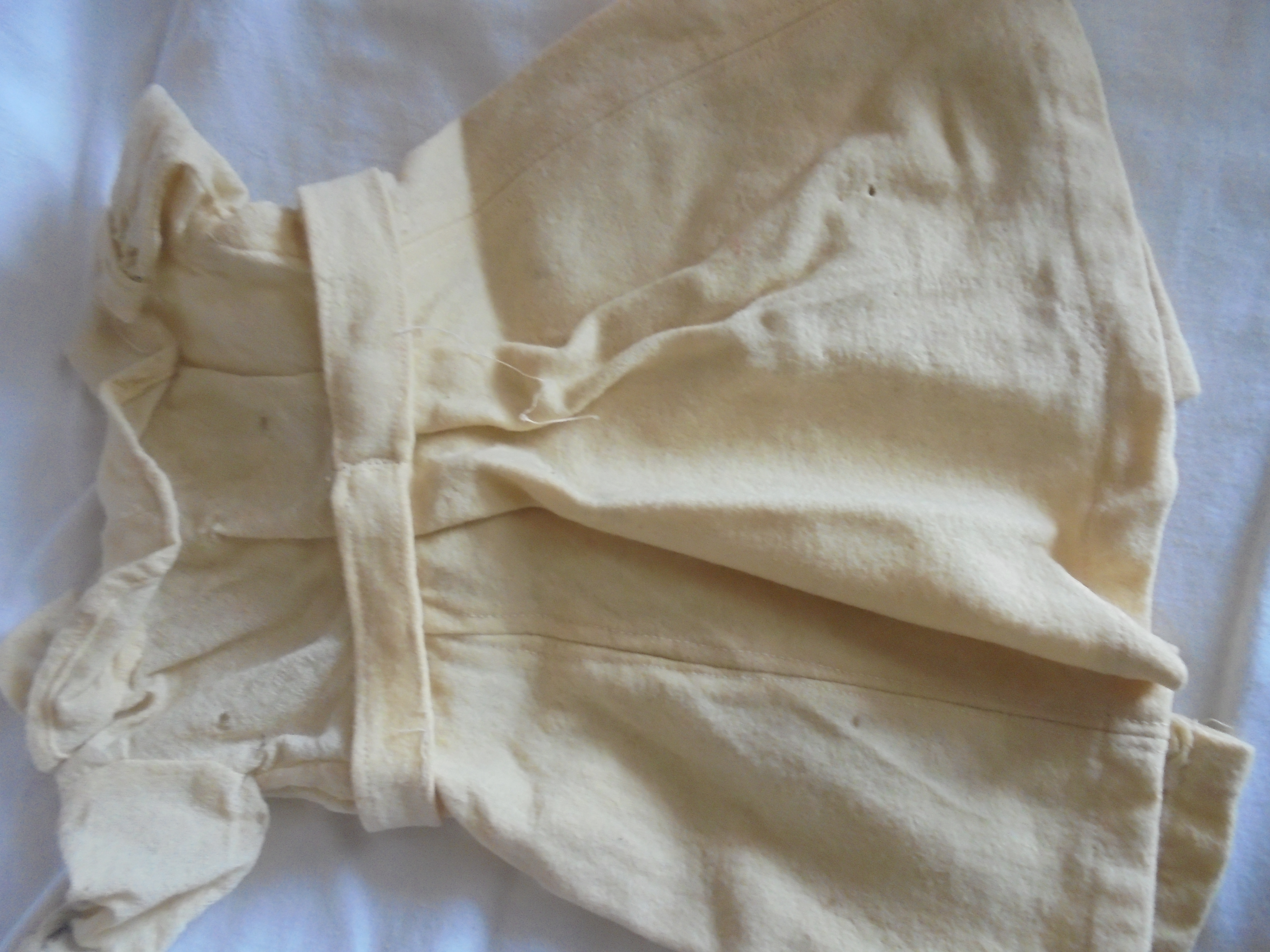 Antique Wool Doll Coat Ivory Hand Made