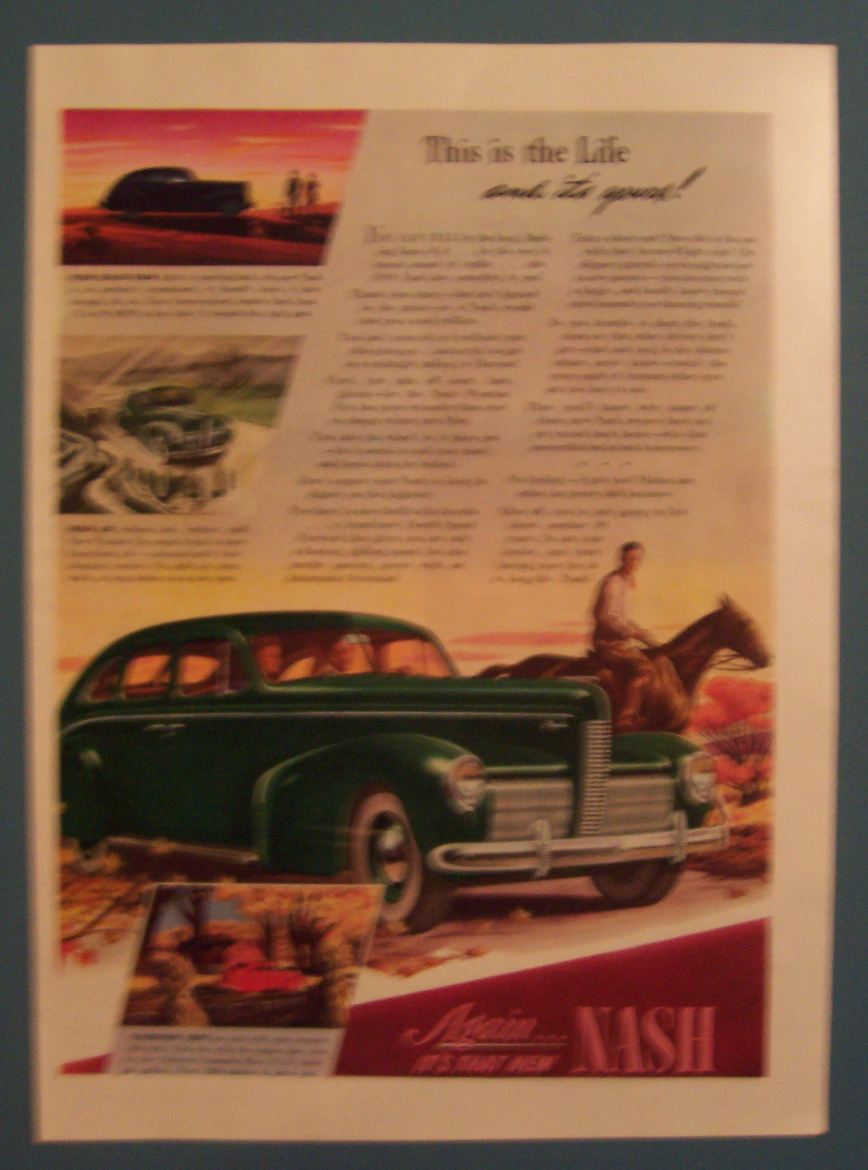 1939 Nash Automobile with a Green Nash