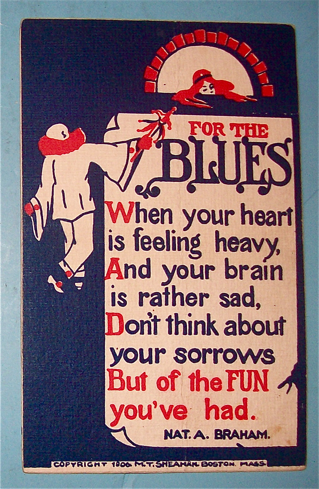 Clown & For The Blues Postcard
