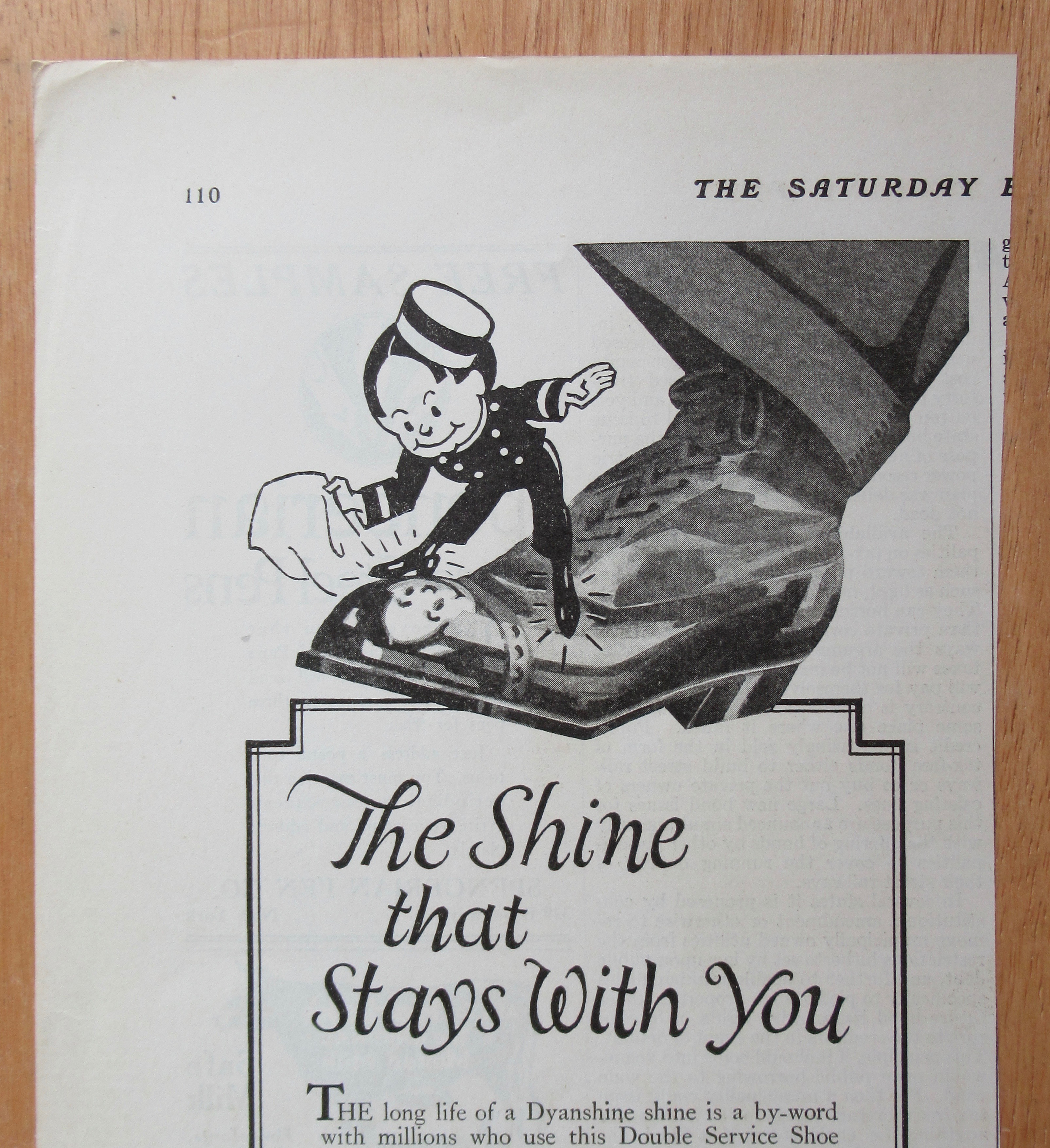 1923 Barton's Dyanshine Shoe Polish w/ Little Man