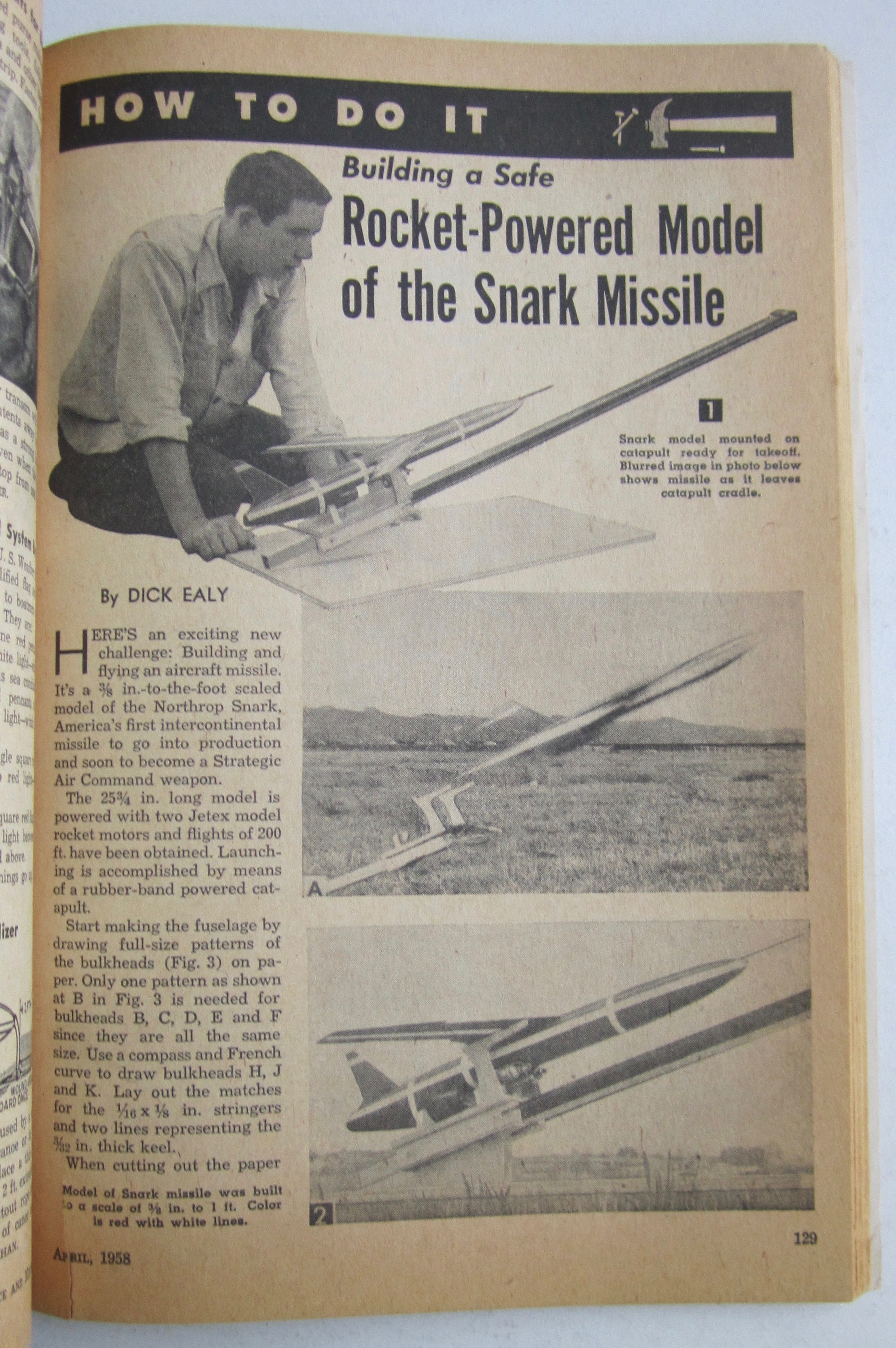 Science and Mechanics April 1958 Snark Missile