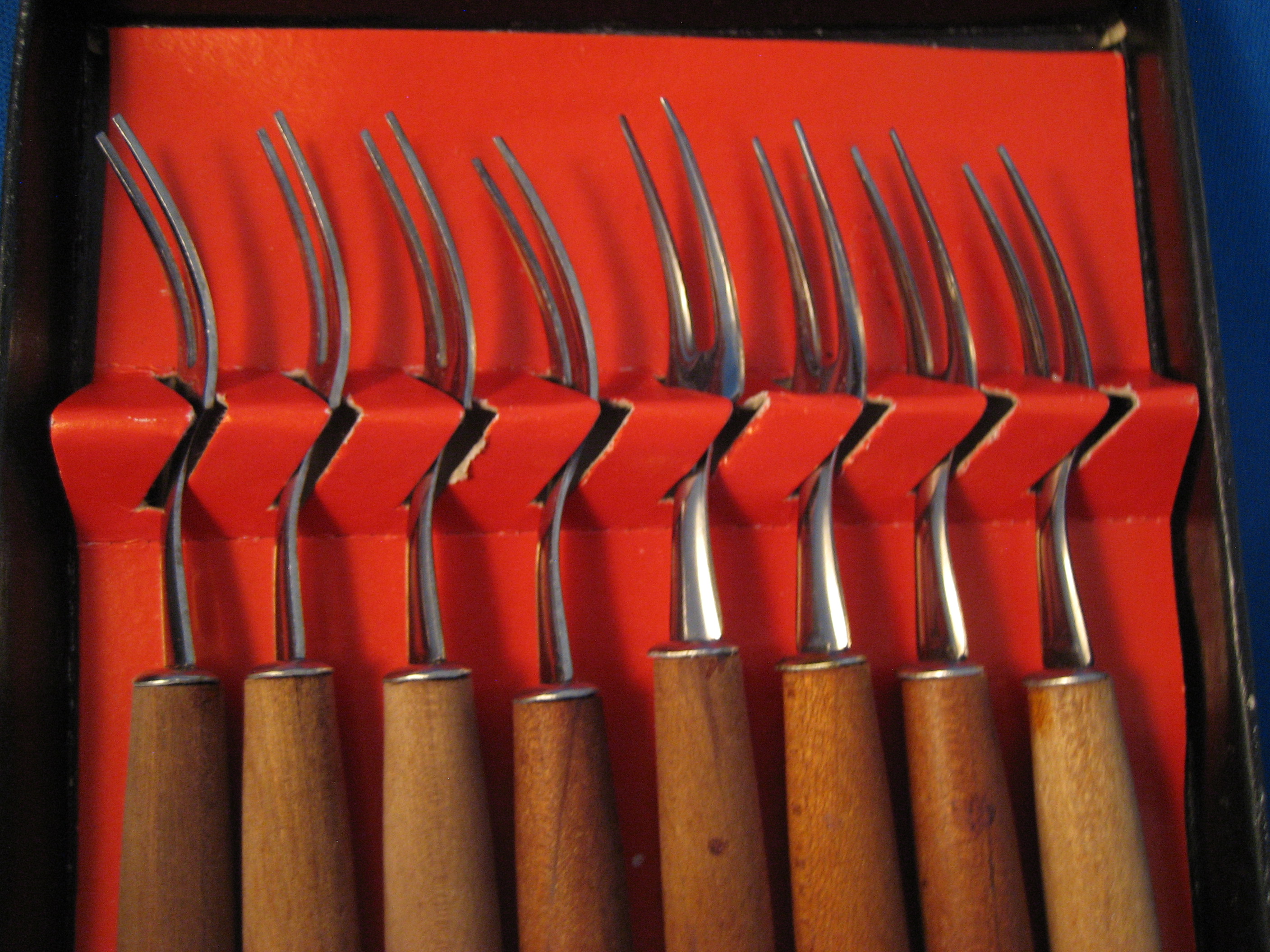 Wooden Handle Party Forks