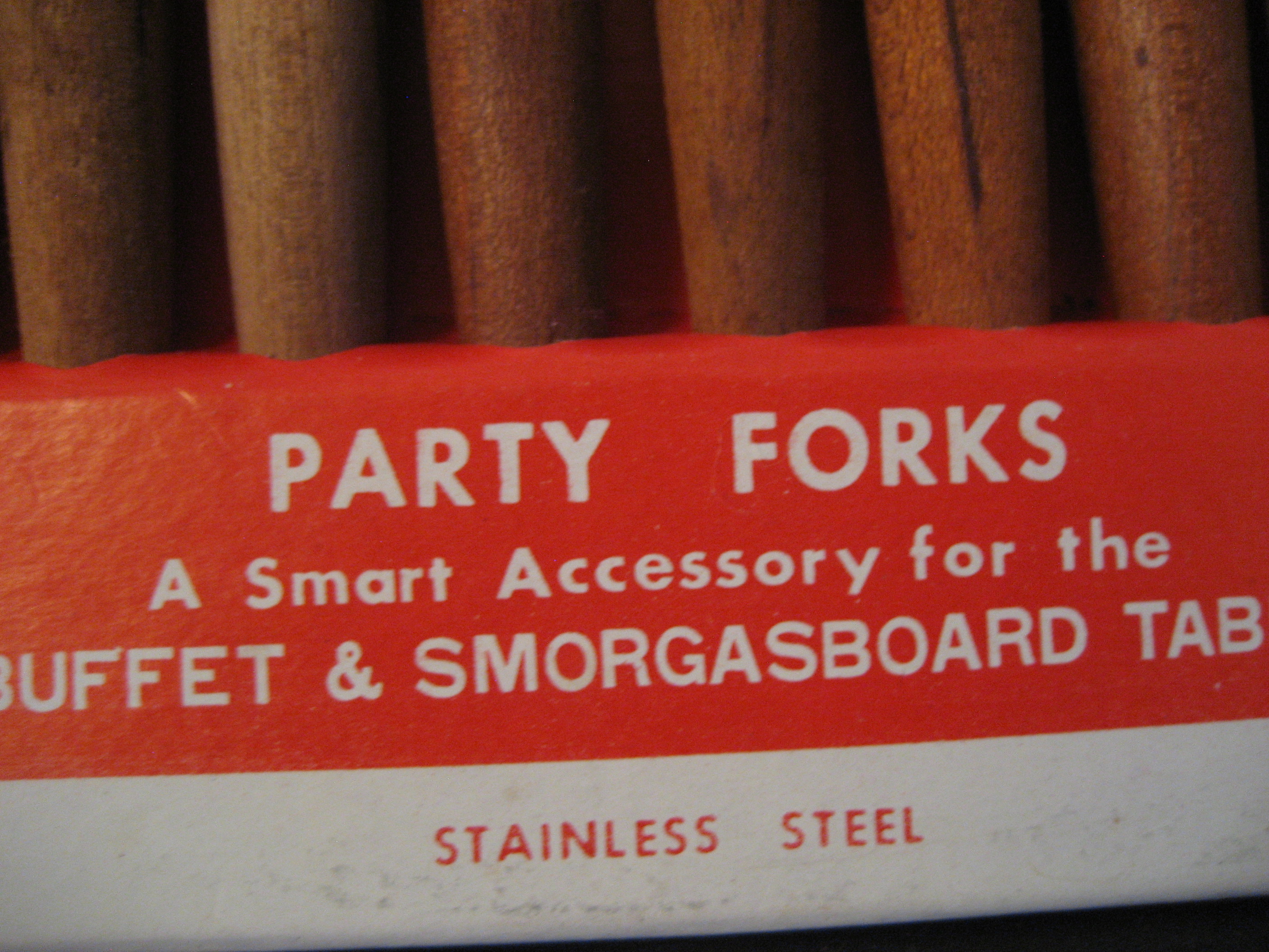 Wooden Handle Party Forks