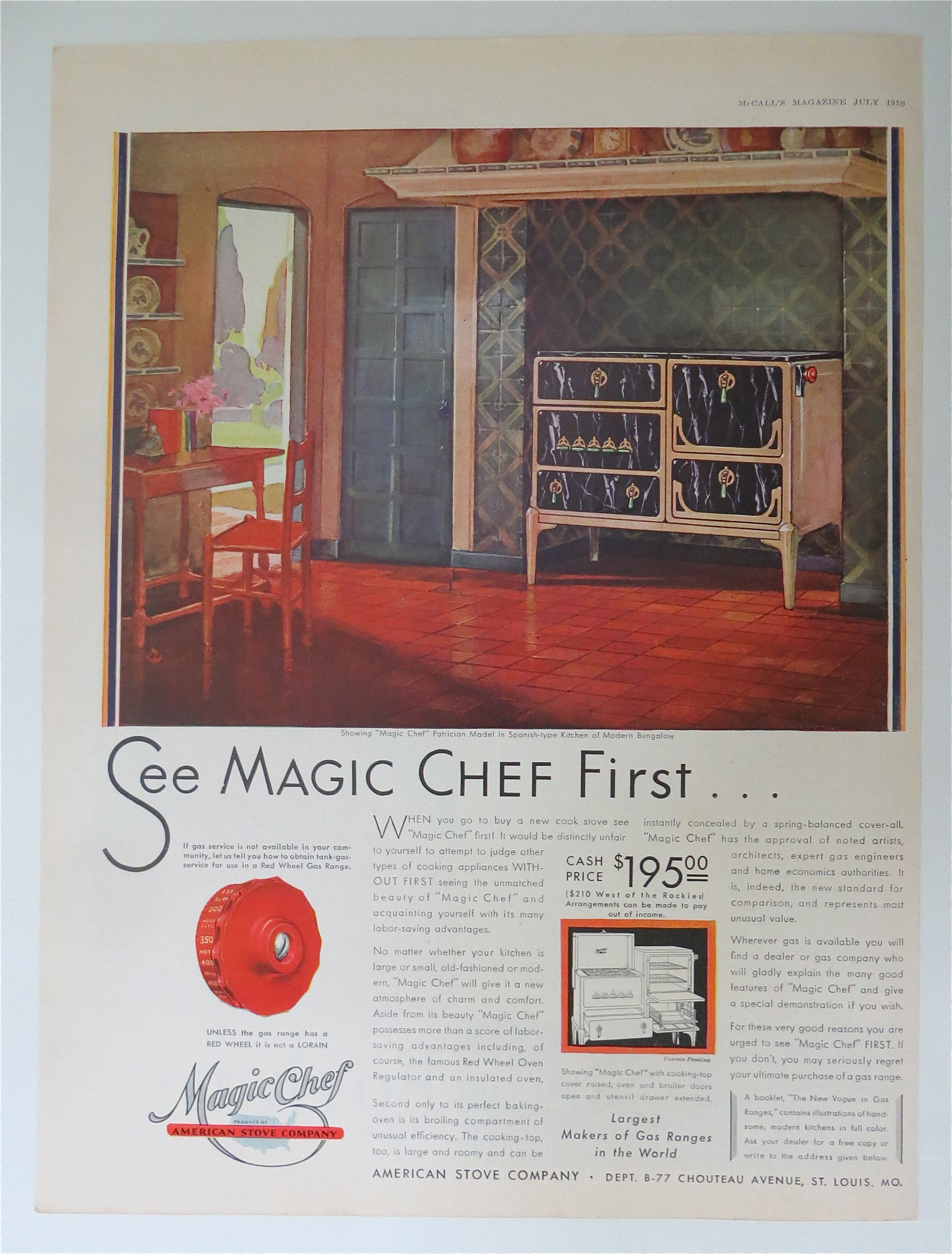 1930 Magic Chef Stove with Patrician Model
