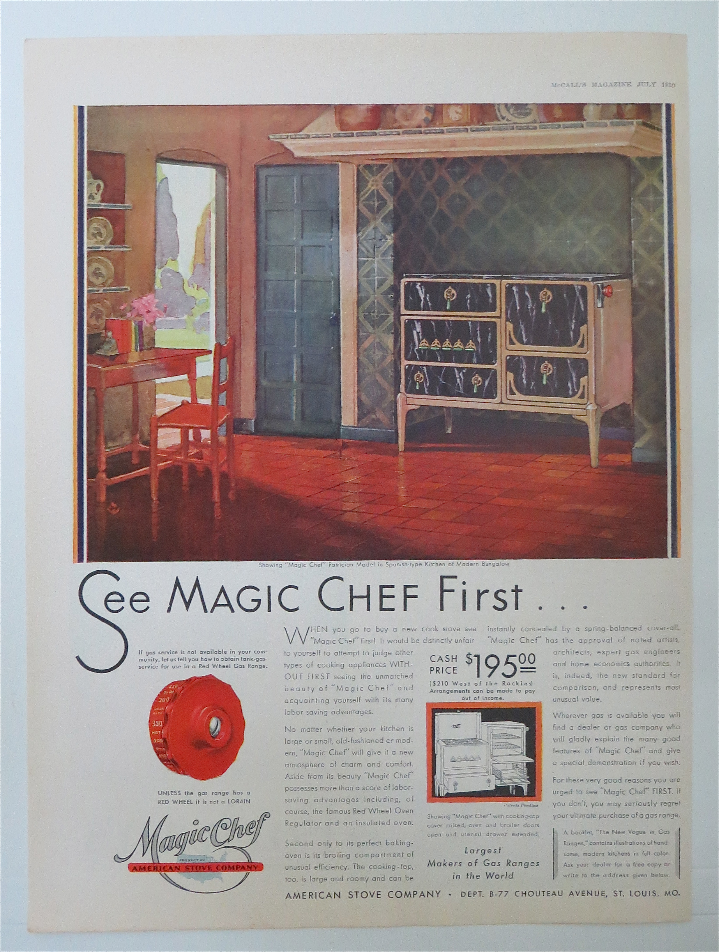 1930 Magic Chef Stove with Patrician Model