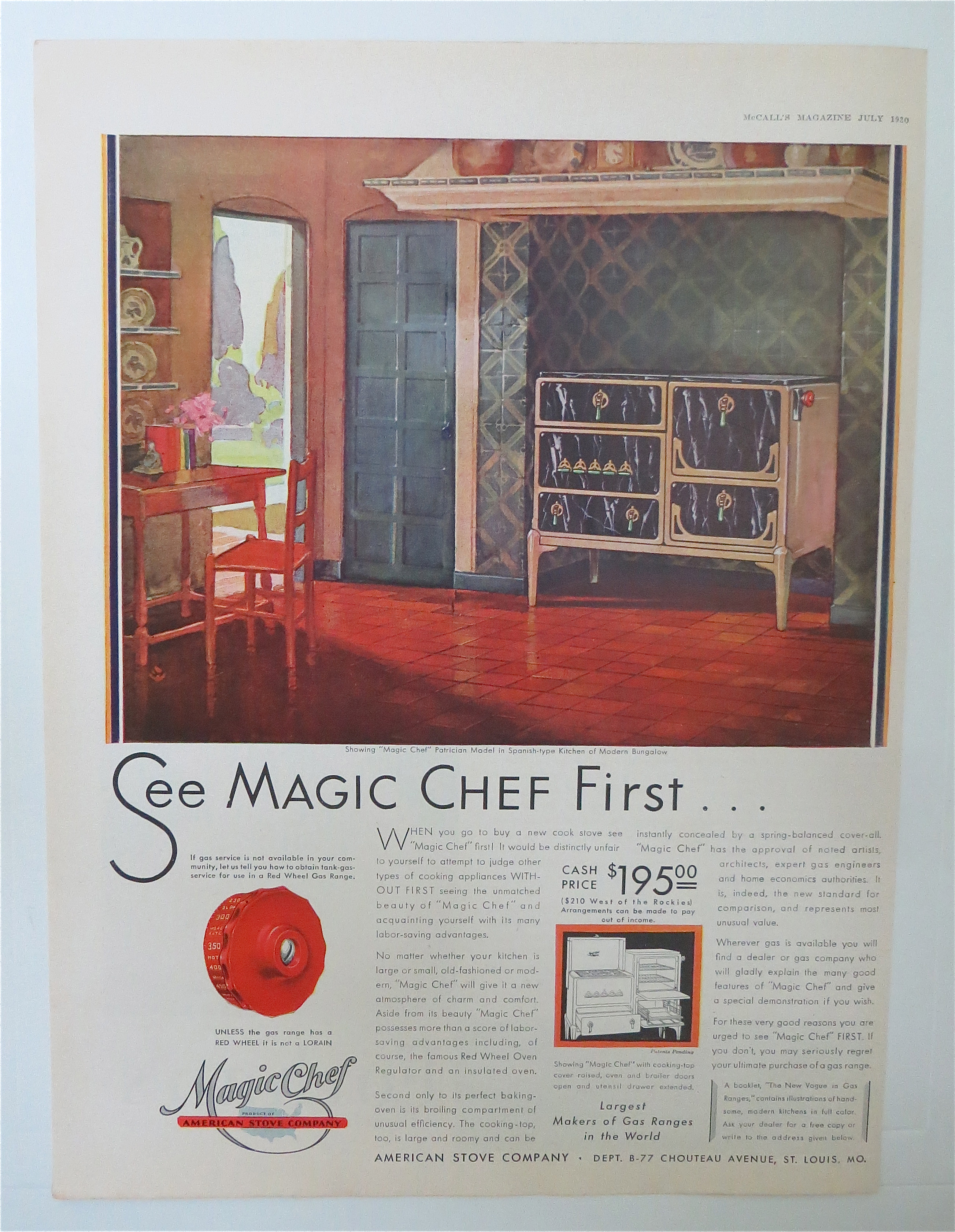 1930 Magic Chef Stove with Patrician Model
