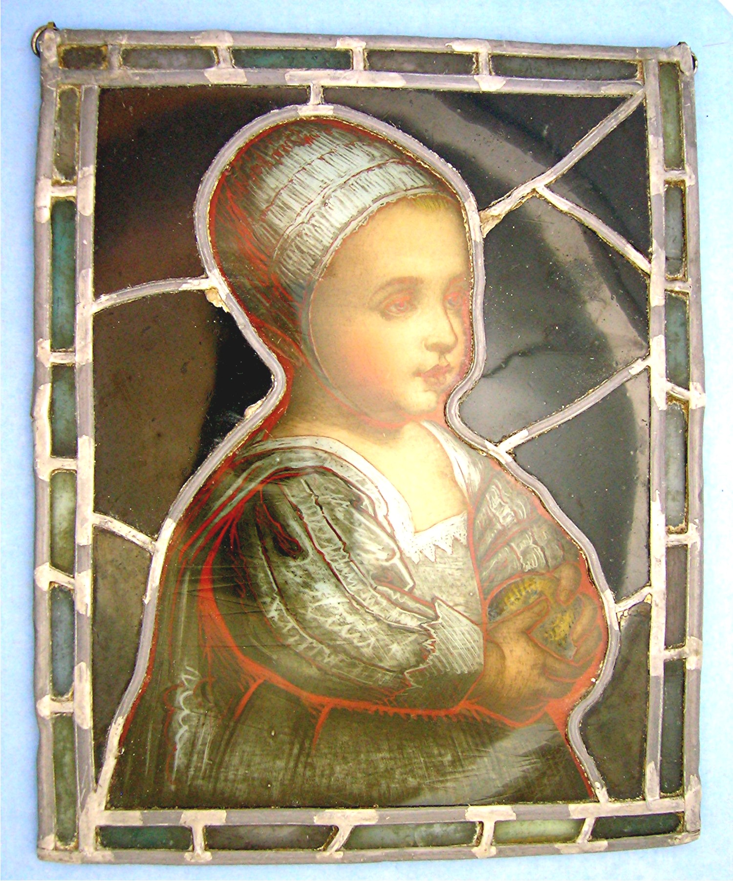 Stained glass Artist Made AVD Van Dyke Copy Baby Stuart