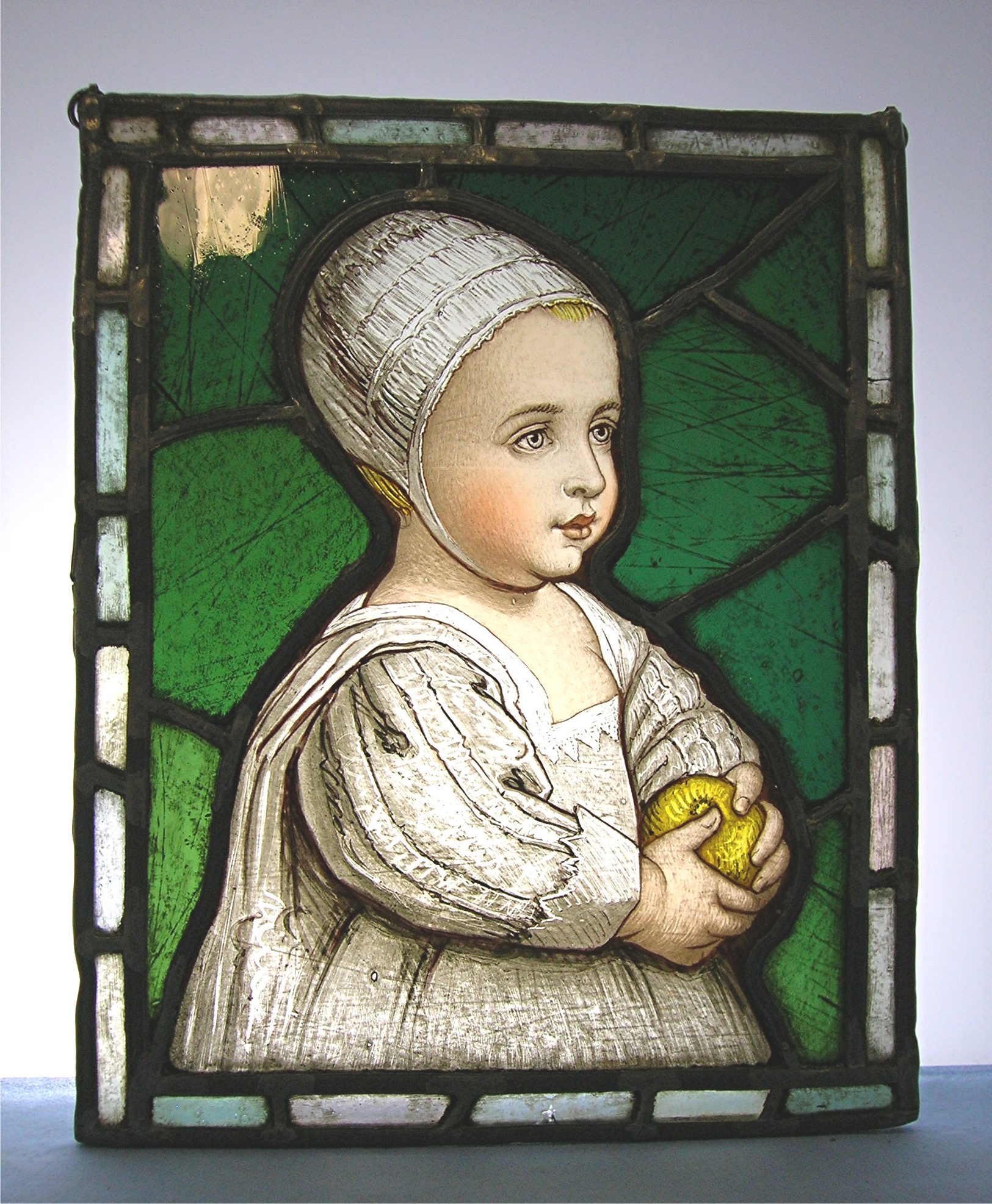 Stained glass Artist Made AVD Van Dyke Copy Baby Stuart