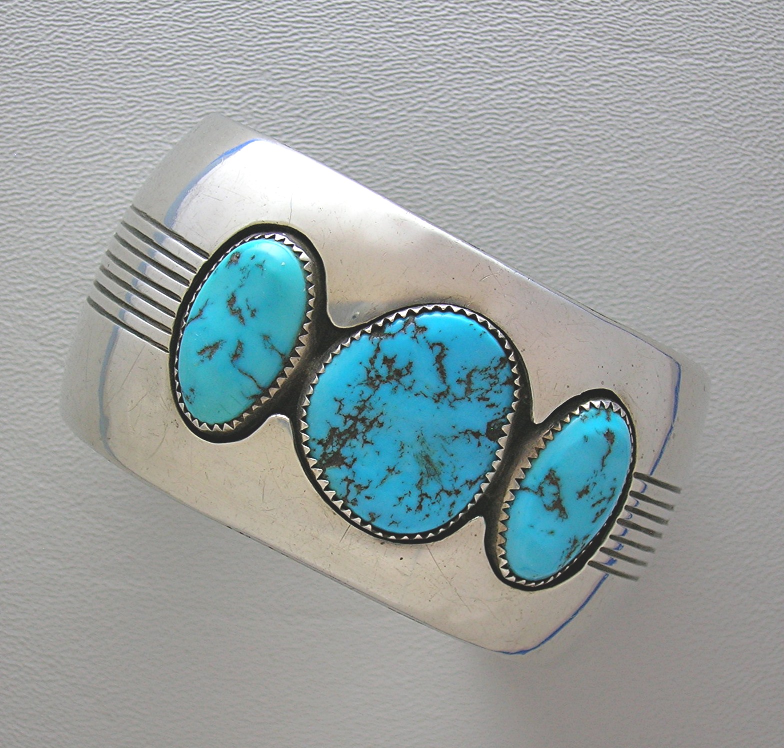 Sleeping Beauty Turquoise Sterling Silver Cuff