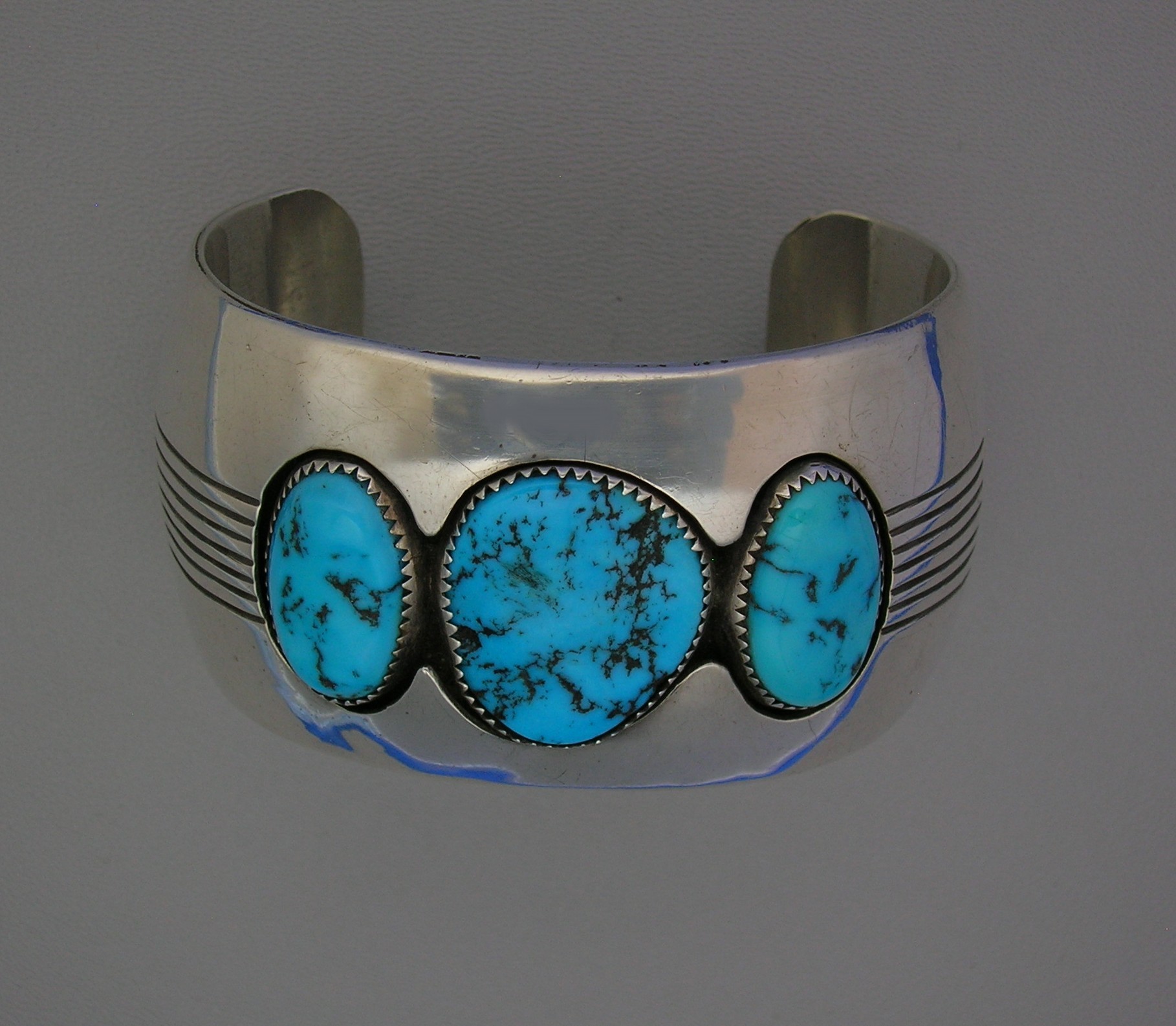 Sleeping Beauty Turquoise Sterling Silver Cuff