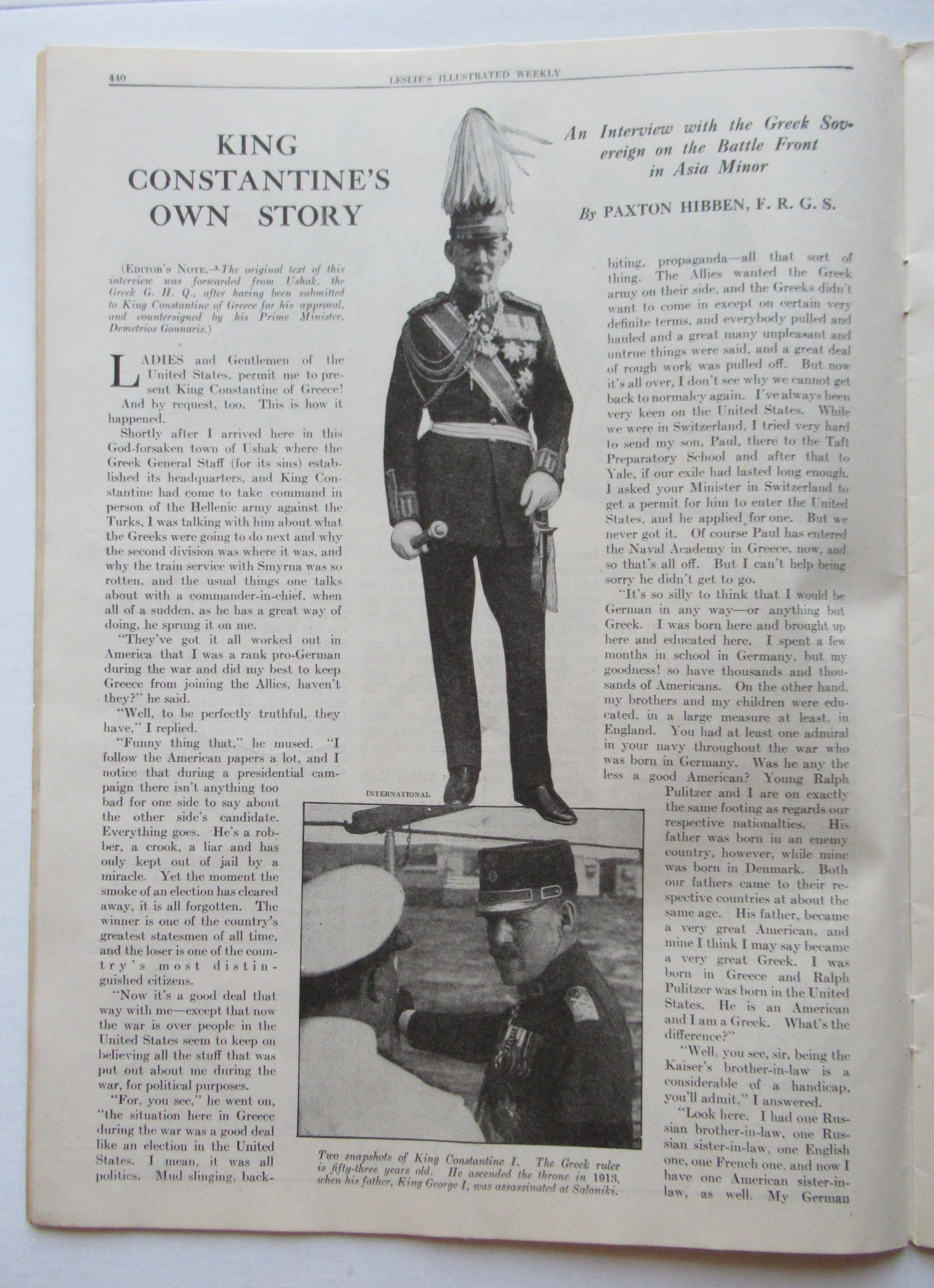 Leslie's Magazine October 1, 1921
