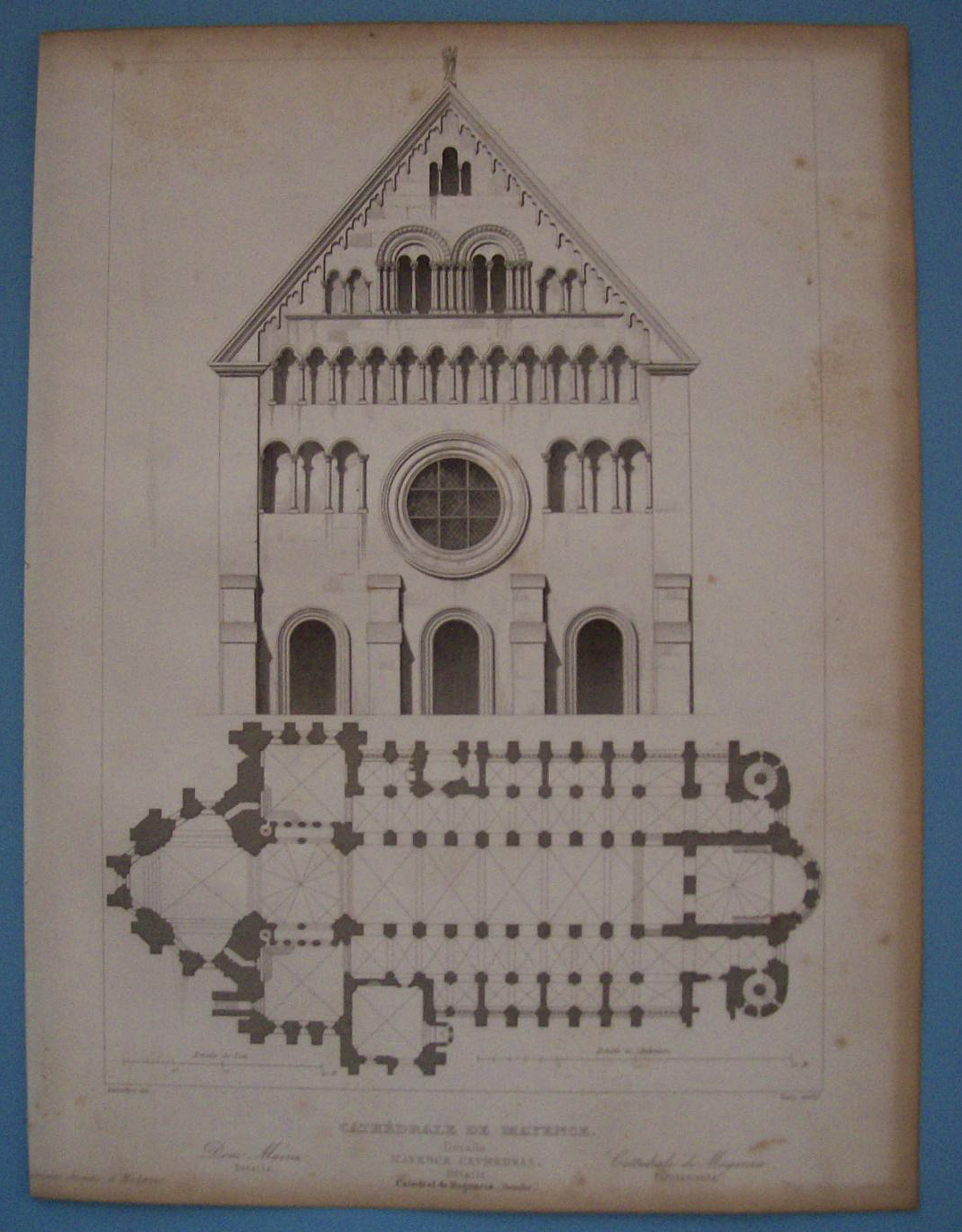 Cathedrale De Mayence  (1852 Lithograph)