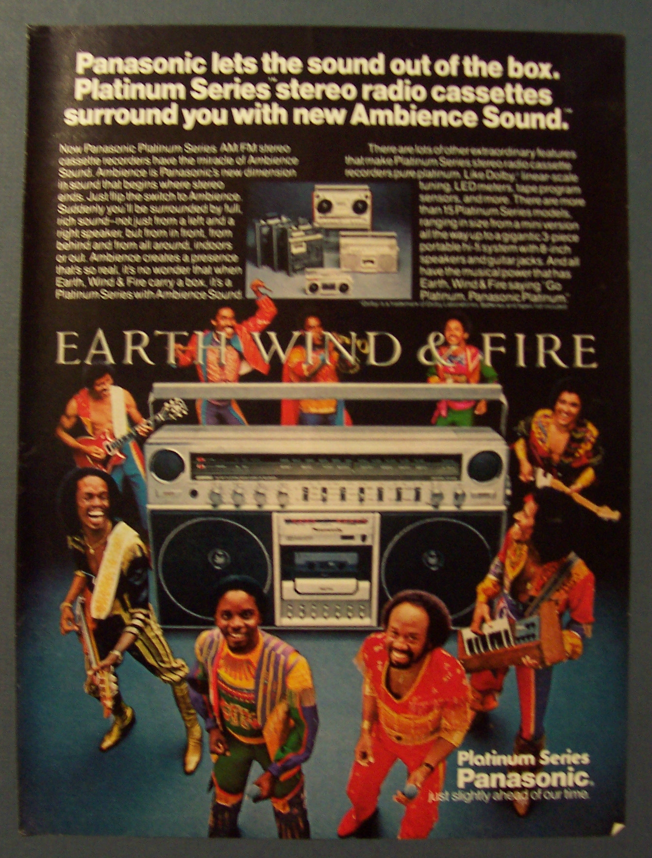 Vintage Ad: 1981 Panasonic Radio w/Earth, Wind & Fire